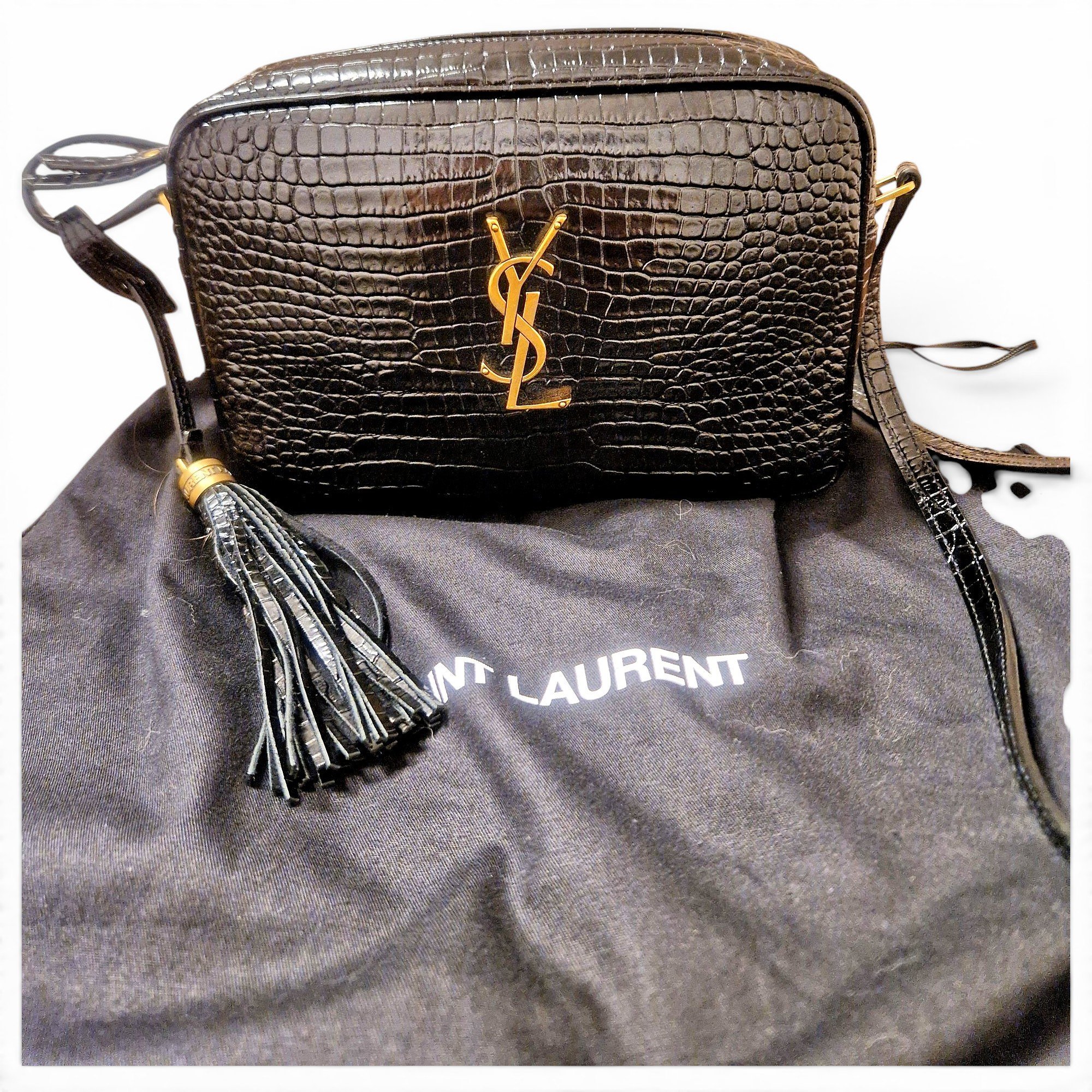Camera Lou leather crossbody bag