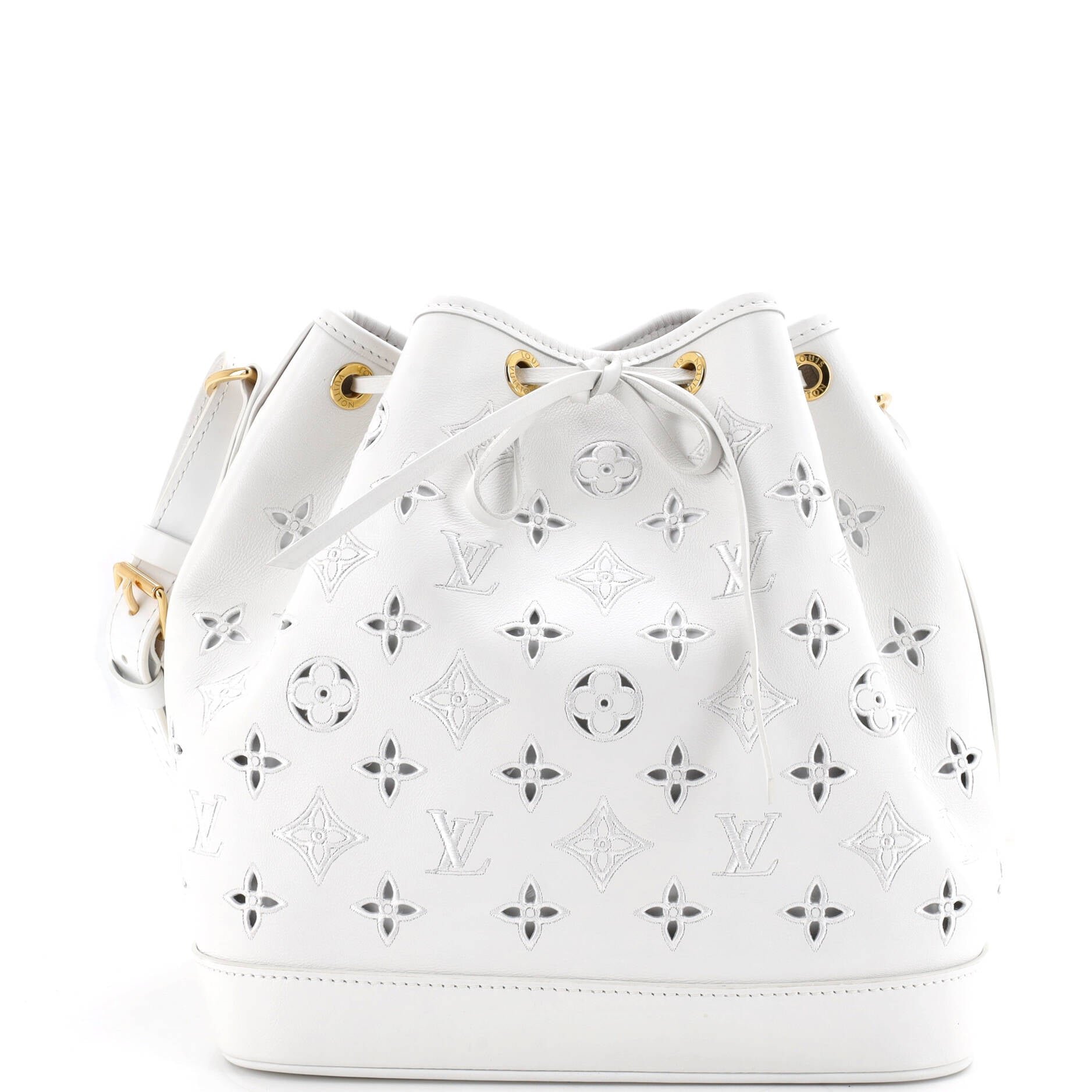 Petit Noe NM Handbag Monogram Cutout Broderie Leather