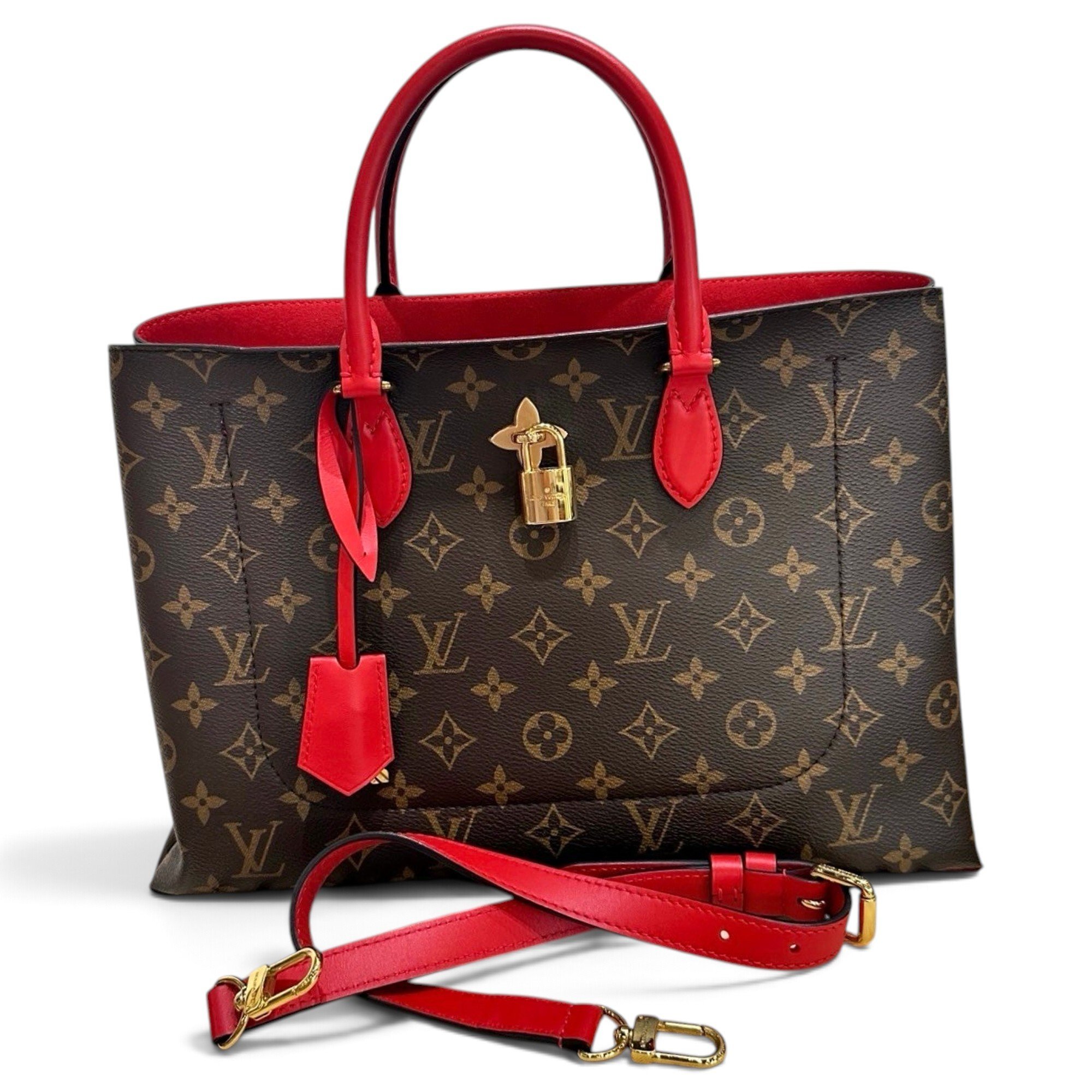 Flower Tote leather tote