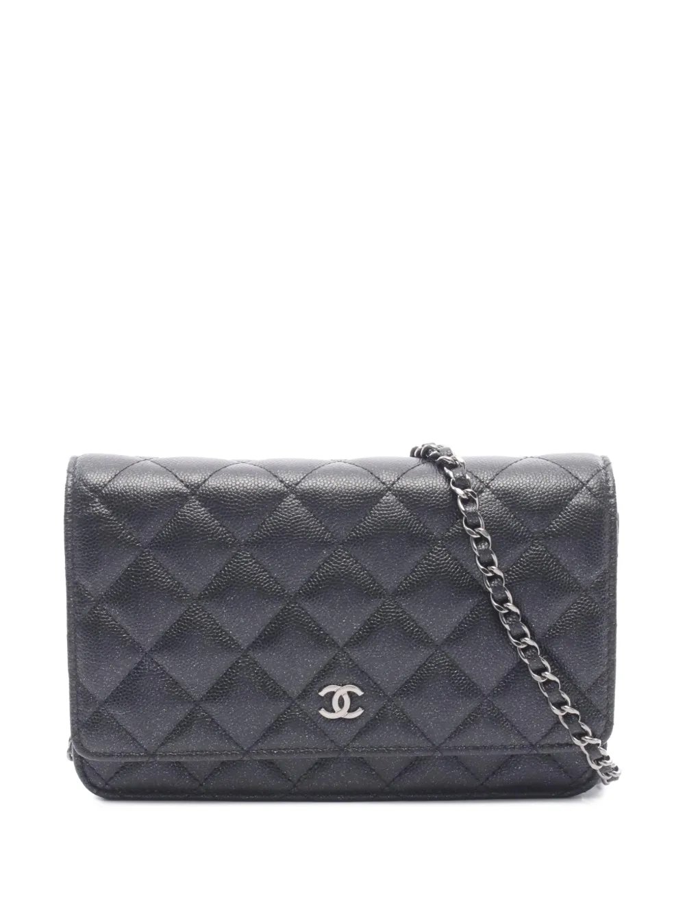 2017-2018 CC Quilted Caviar Wallet on Chain crossbody bag