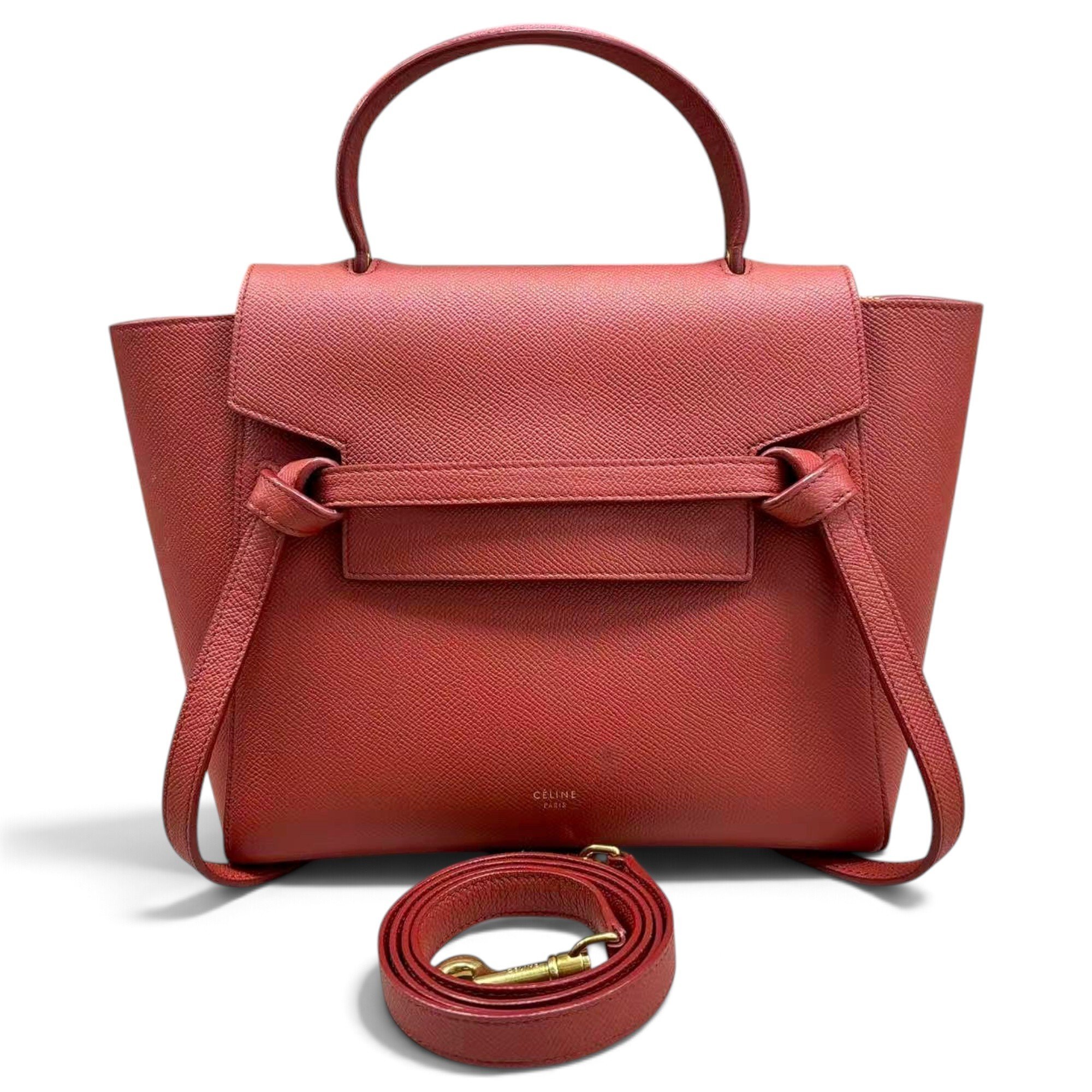 Belt leather handbag
