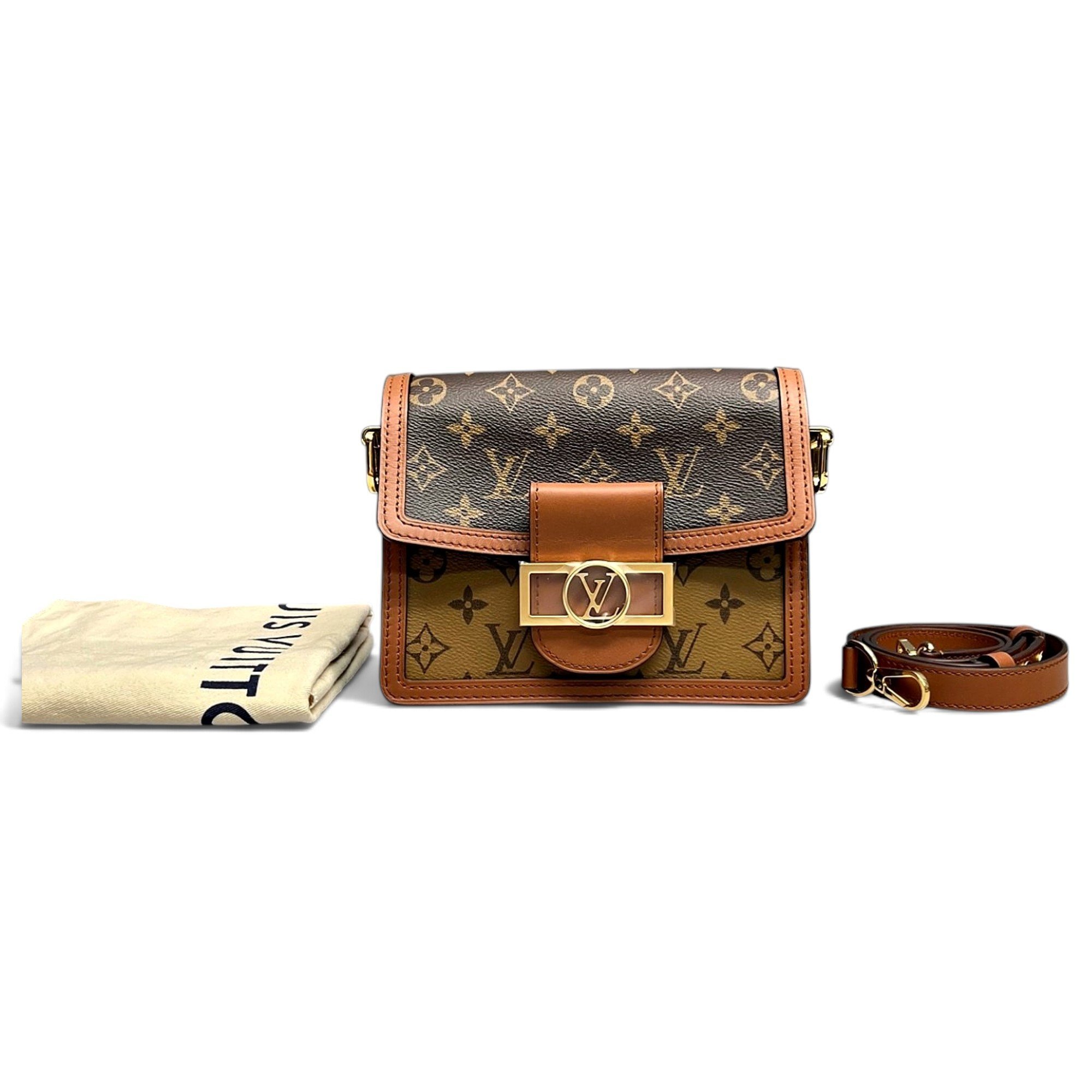 Dauphine leather crossbody bag