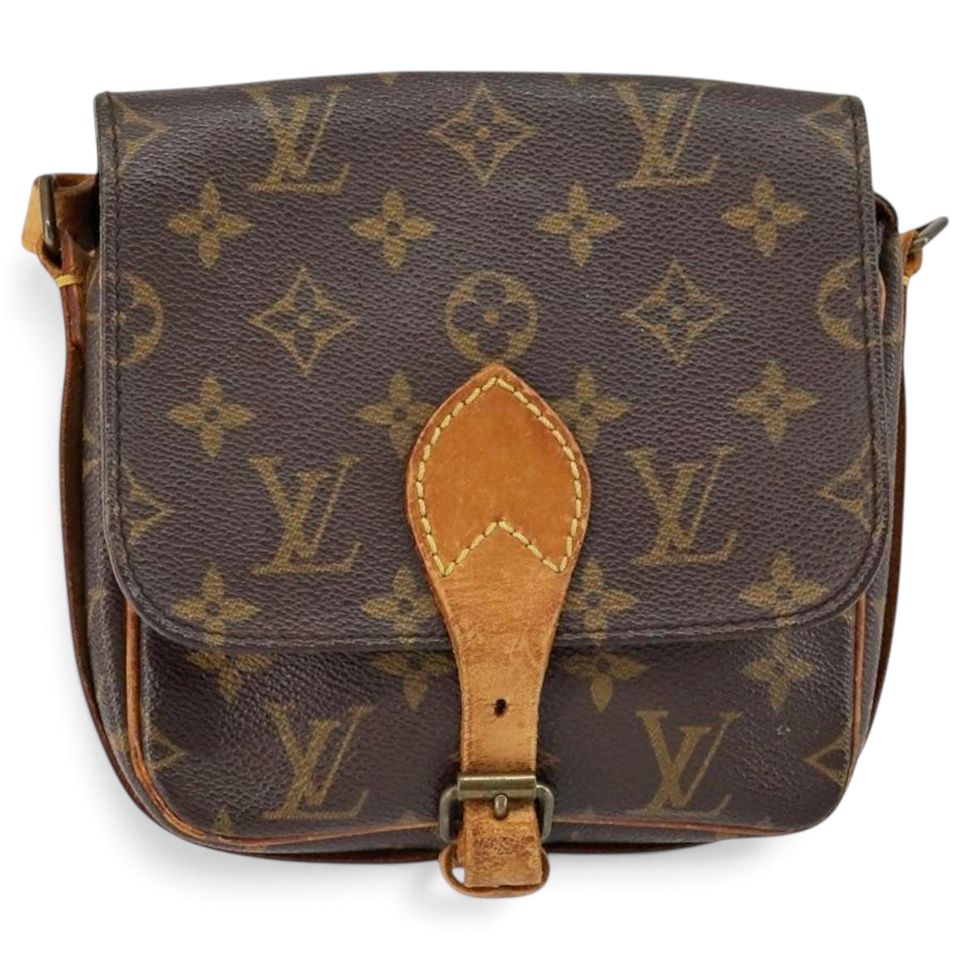 Cartouchière leather handbag