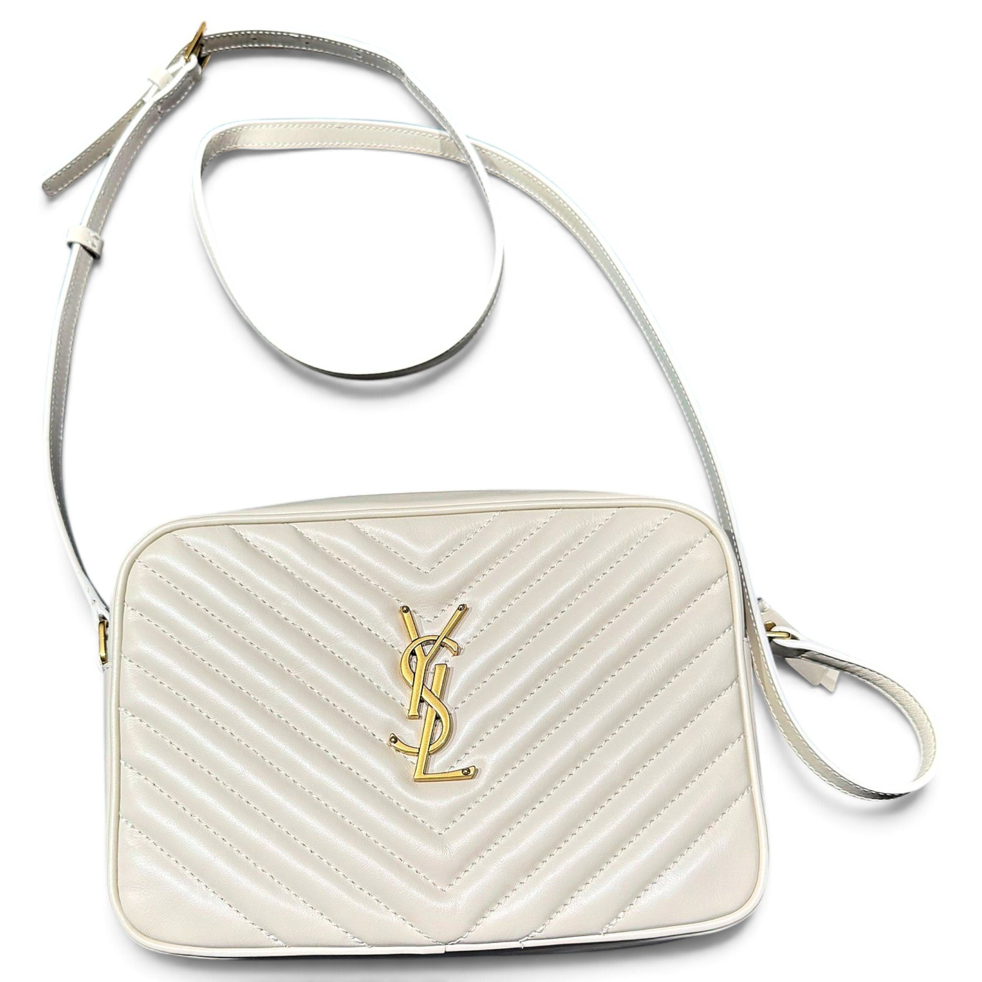 Camera Lou leather crossbody bag
