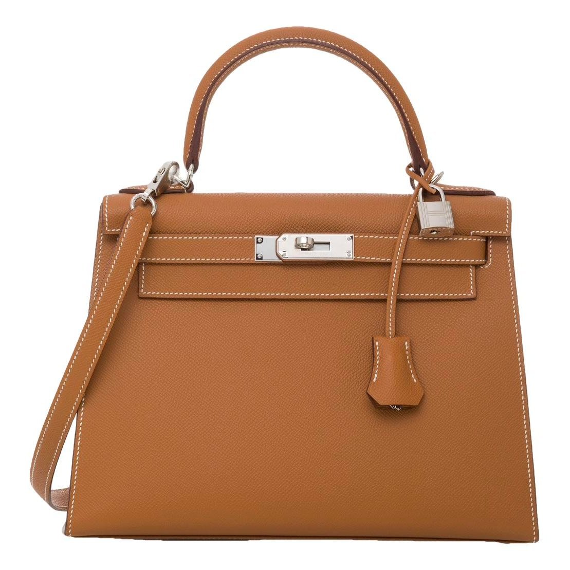 Hermes Kelly 28 Handbag Gold Epsom Leather