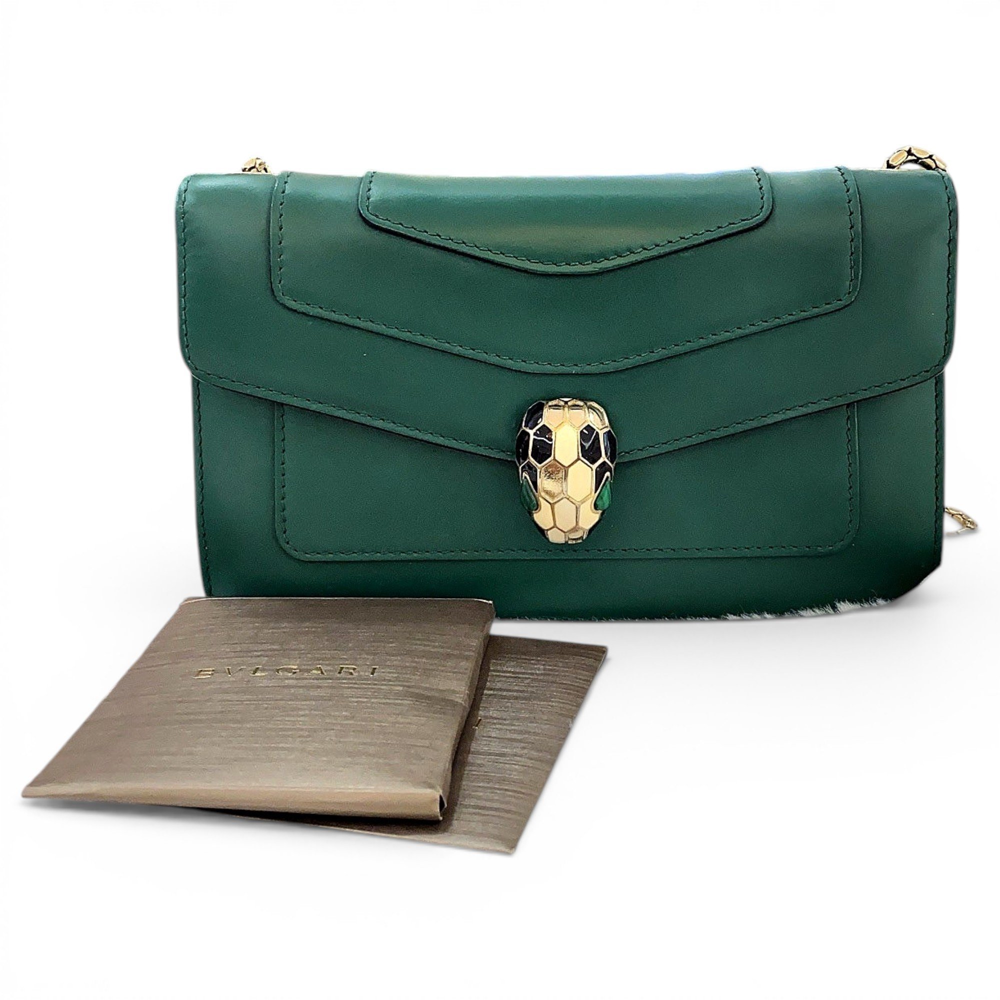 Serpenti leather handbag