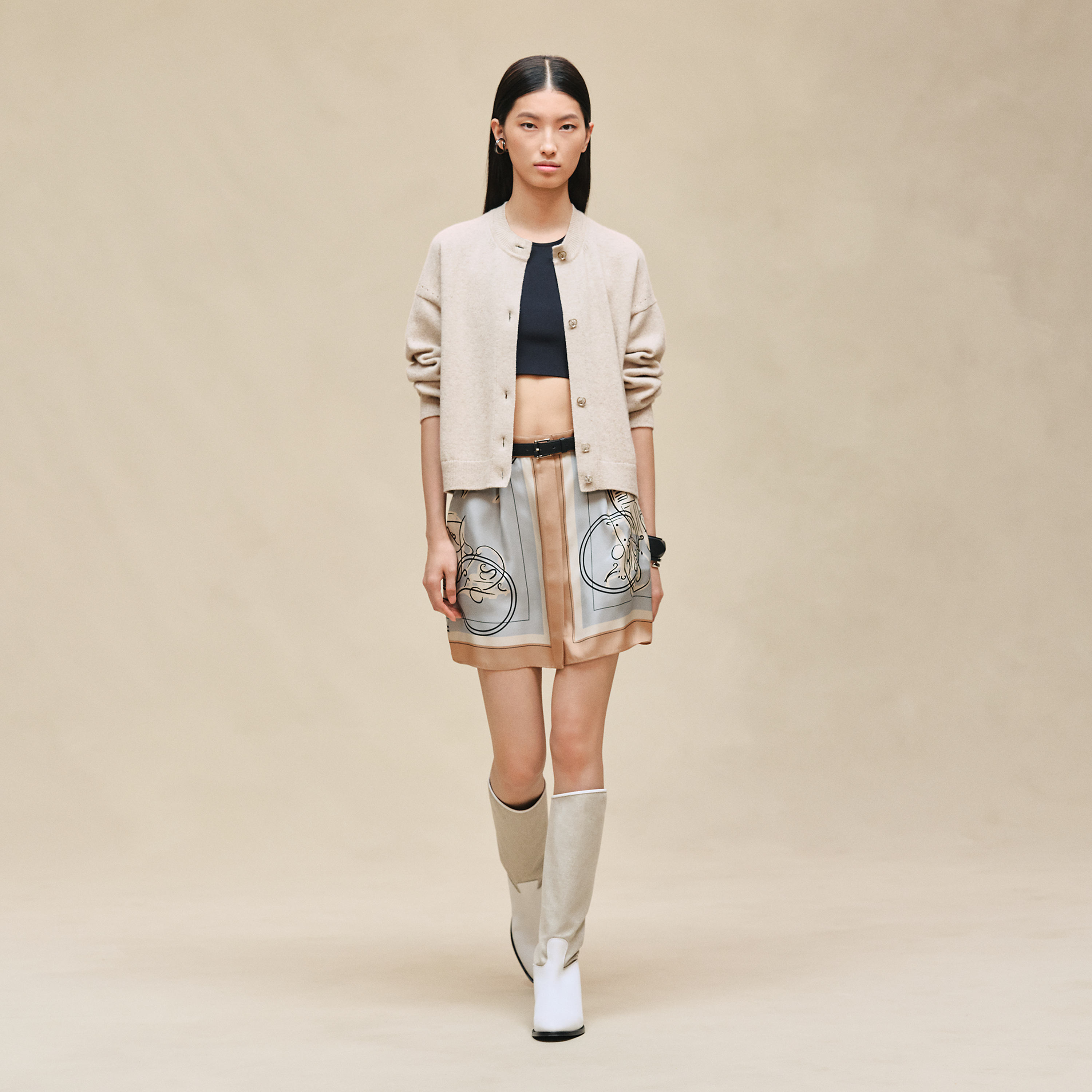 Cashmere long-sleeve cardigan