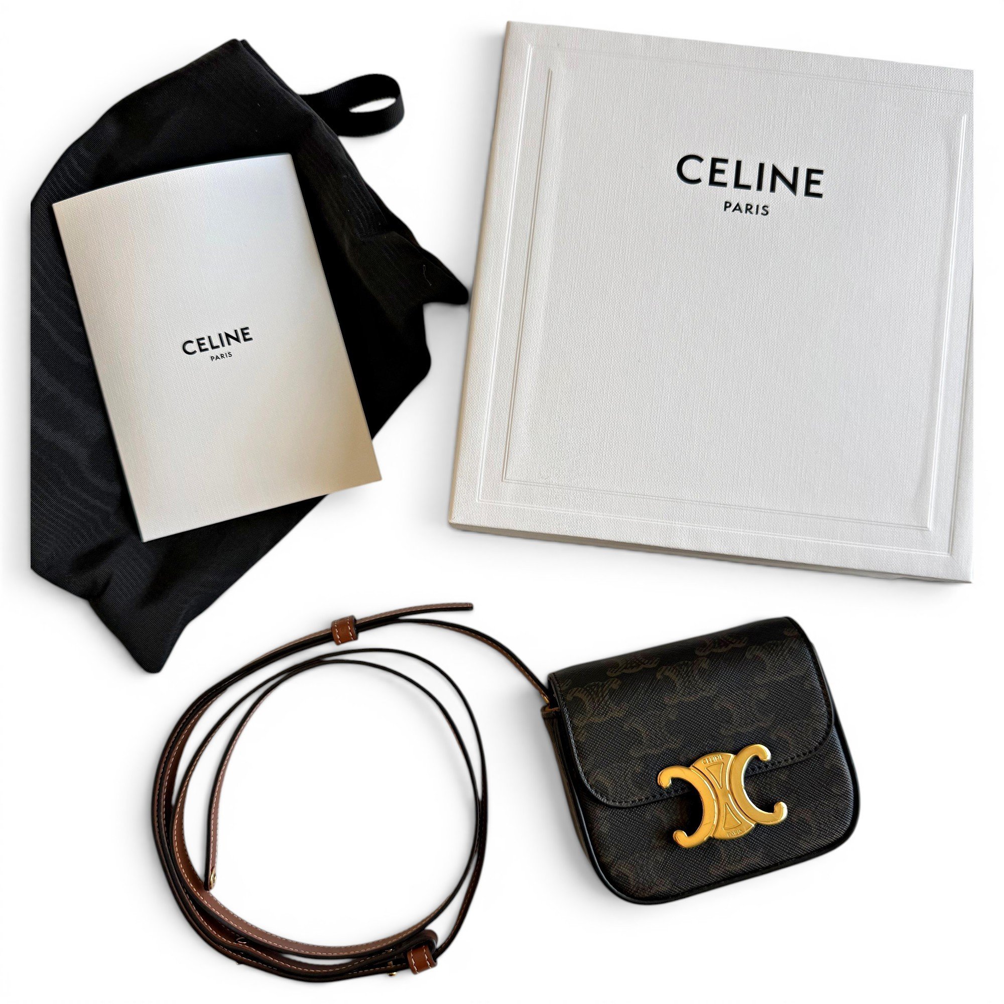Triomphe leather crossbody bag