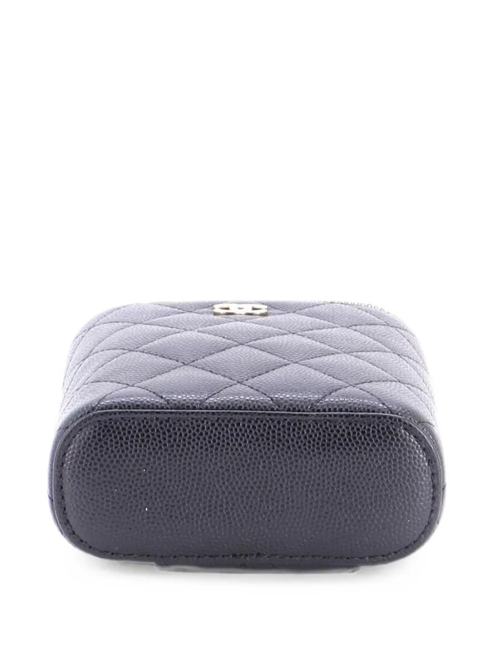 Vertical Classic Vanity Case with Chain Quilted Caviar Small shoulder bag