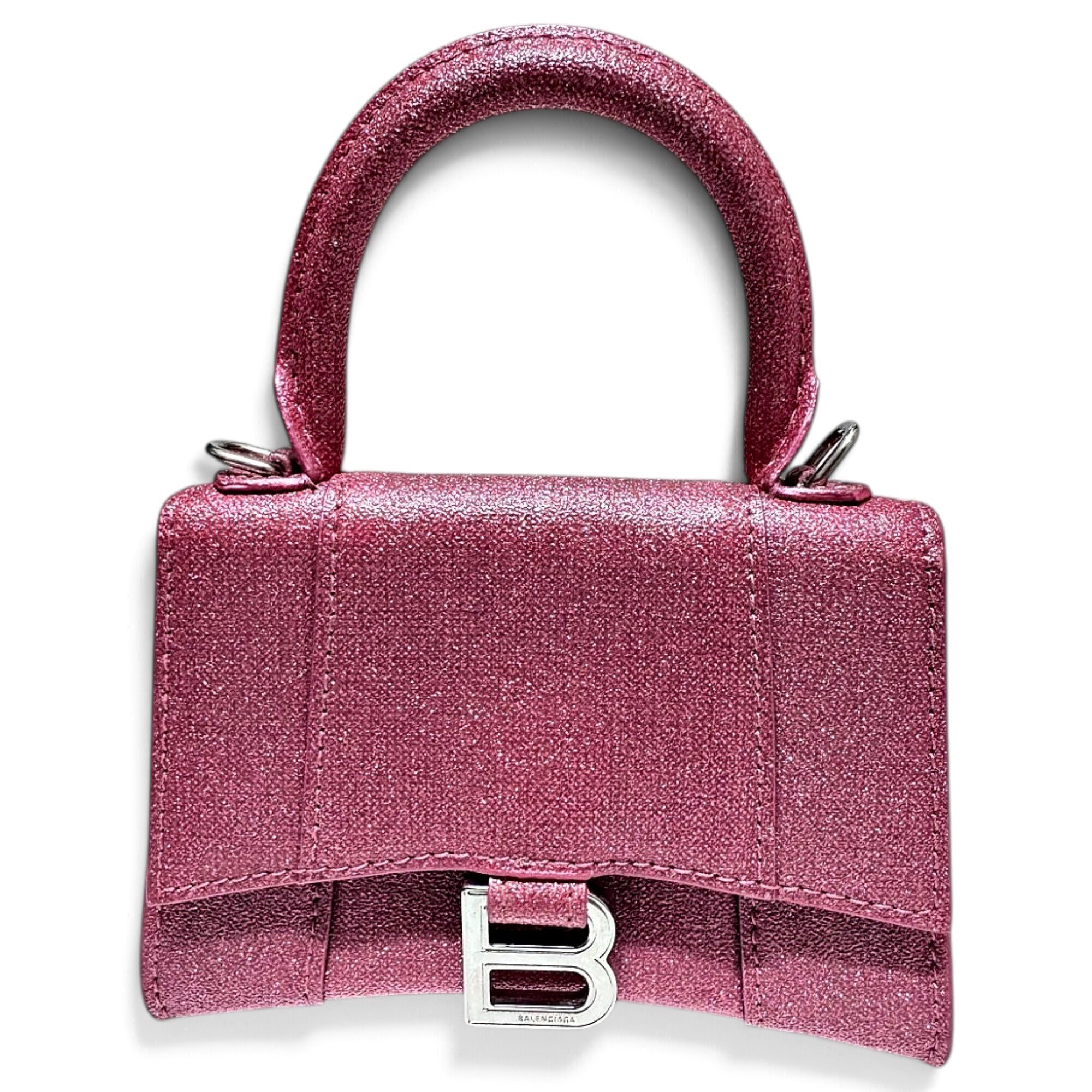 Hourglass leather mini bag