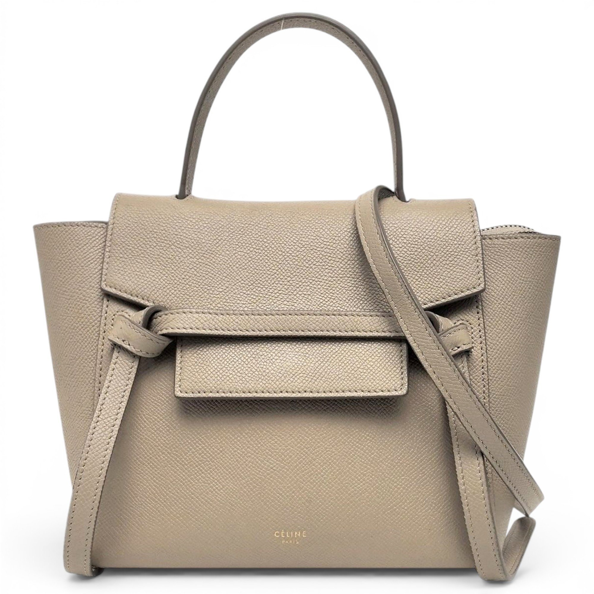 Belt leather handbag