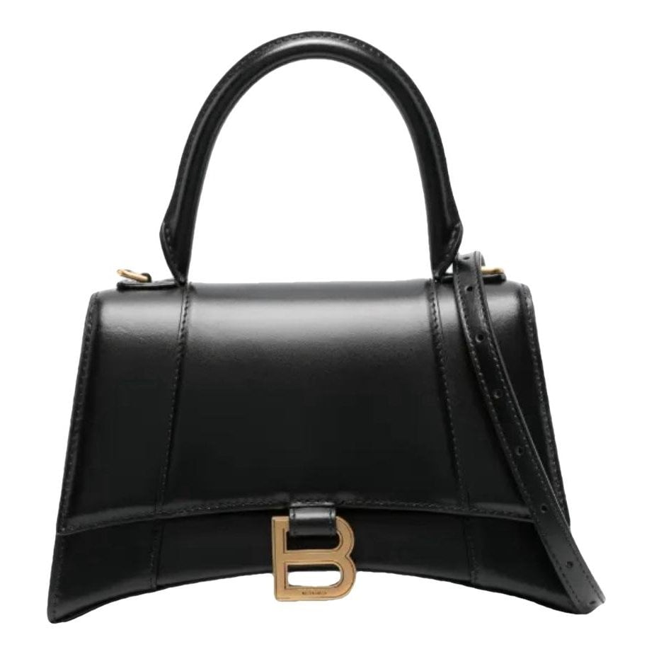 Hourglass leather crossbody bag