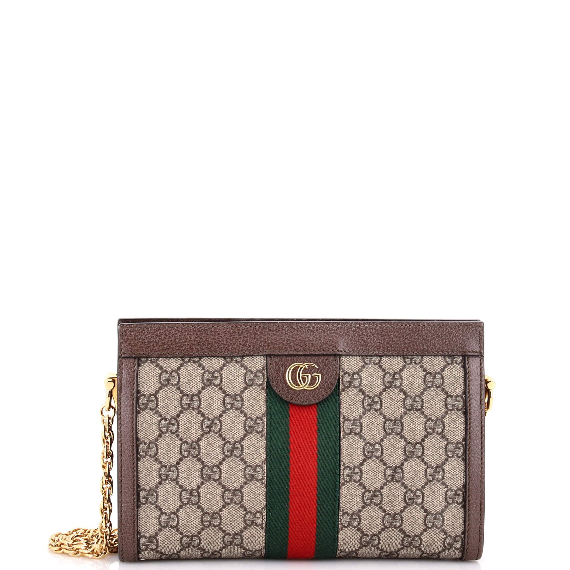 Ophidia Chain Shoulder Bag GG Coated Canvas Small