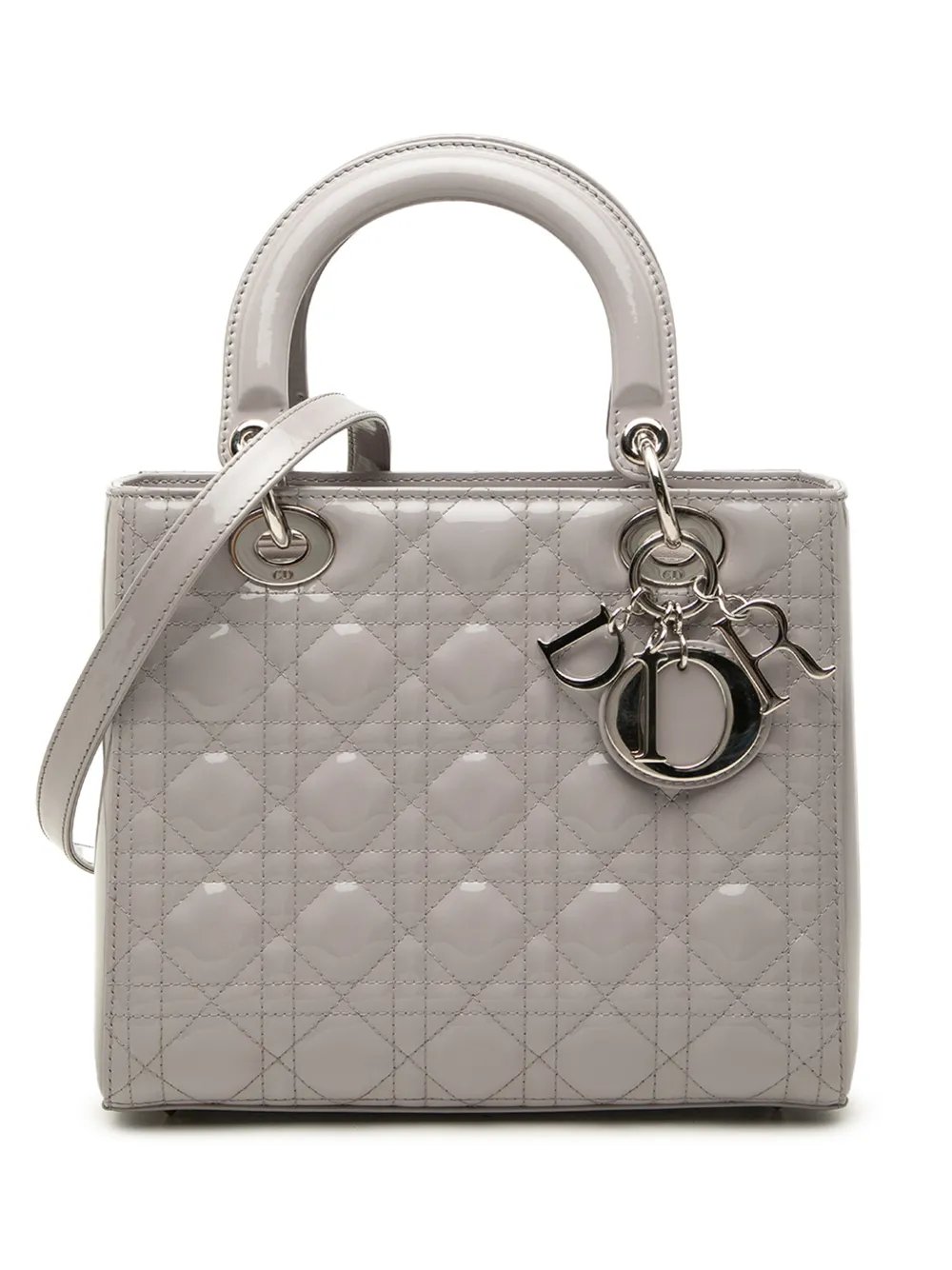 2012 Medium Patent Cannage Lady Dior satchel
