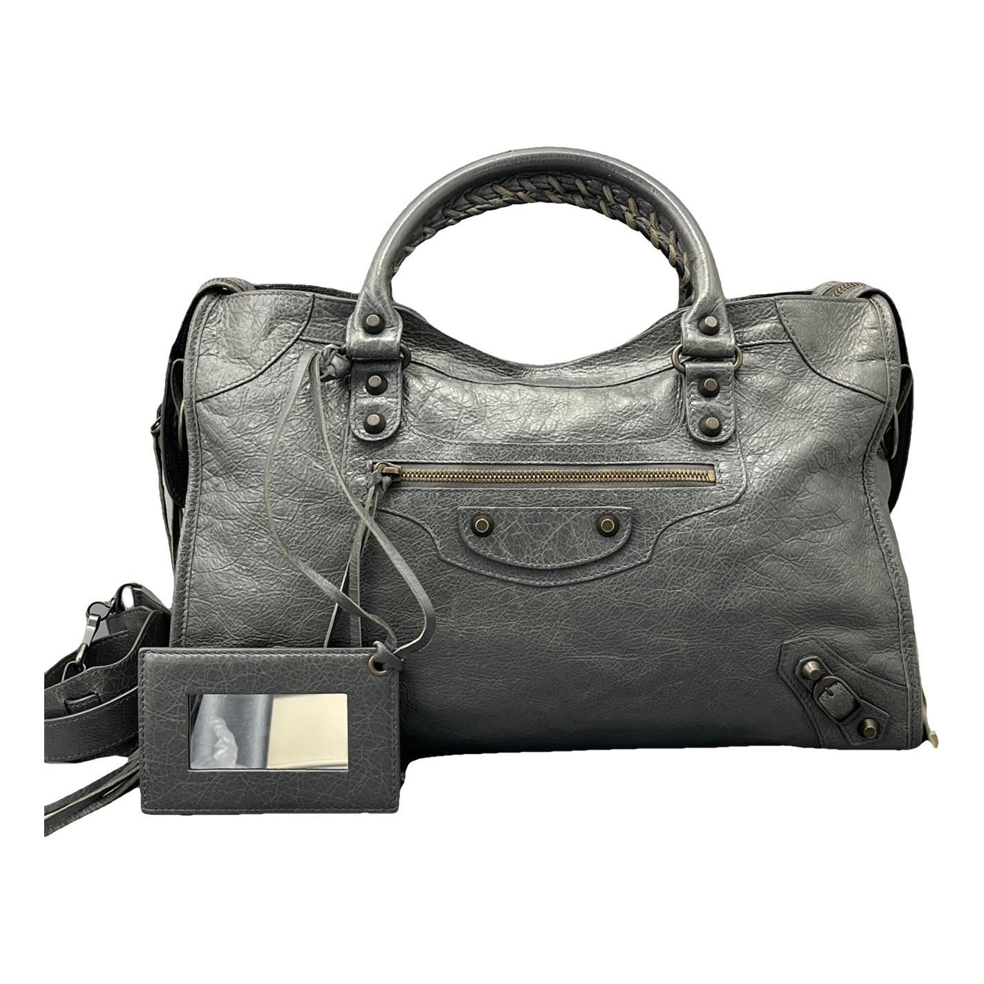 City leather handbag