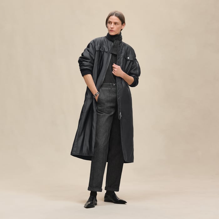 Gris Ardoise Bombers Coat