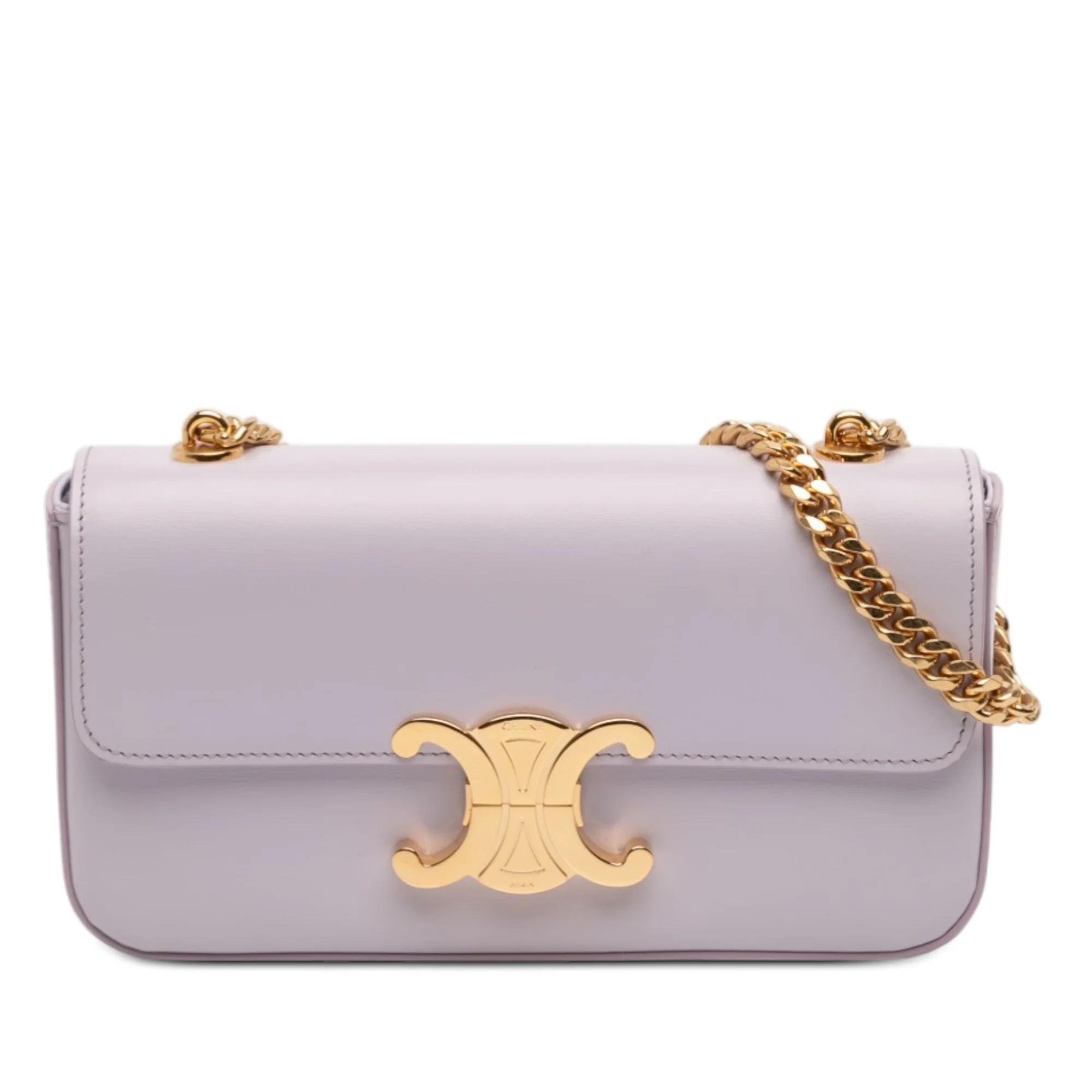 Triomphe Maillon Chain leather handbag