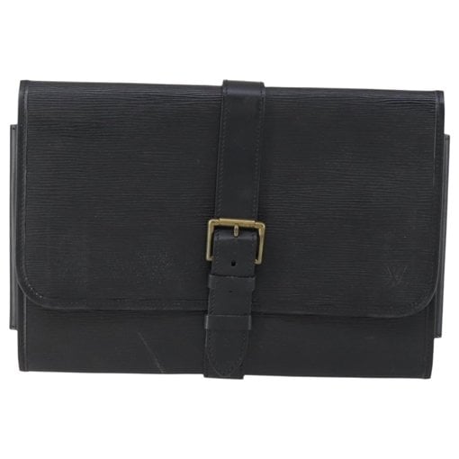 Leather clutch bag