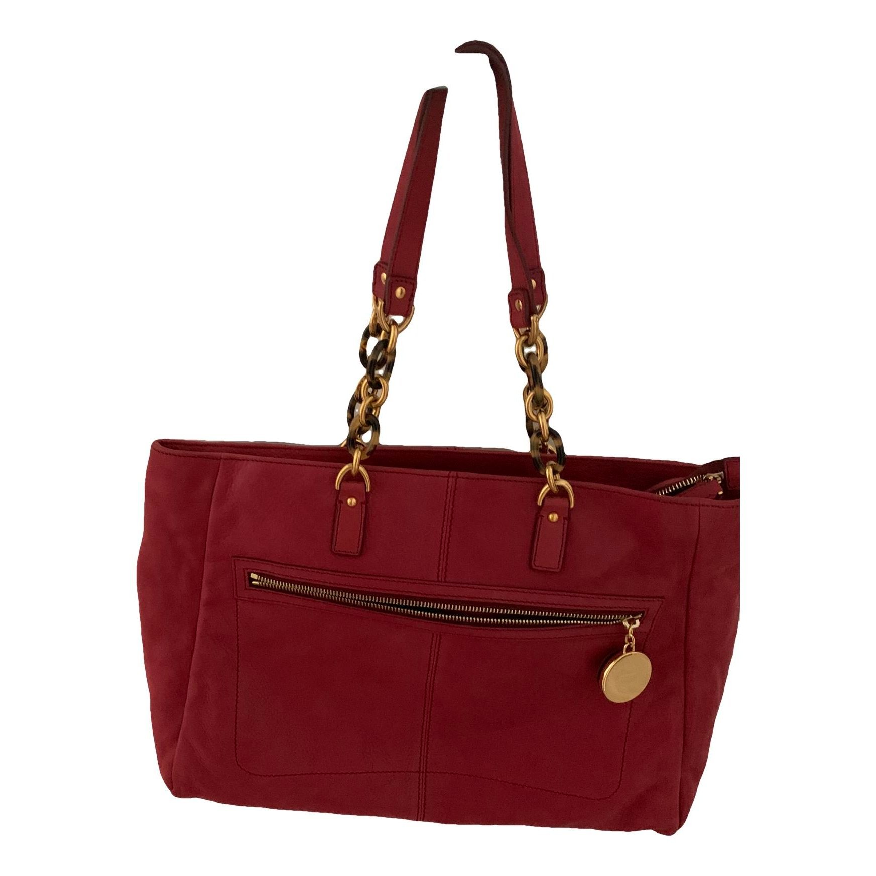 Peekaboo regular pocket leather handbag
