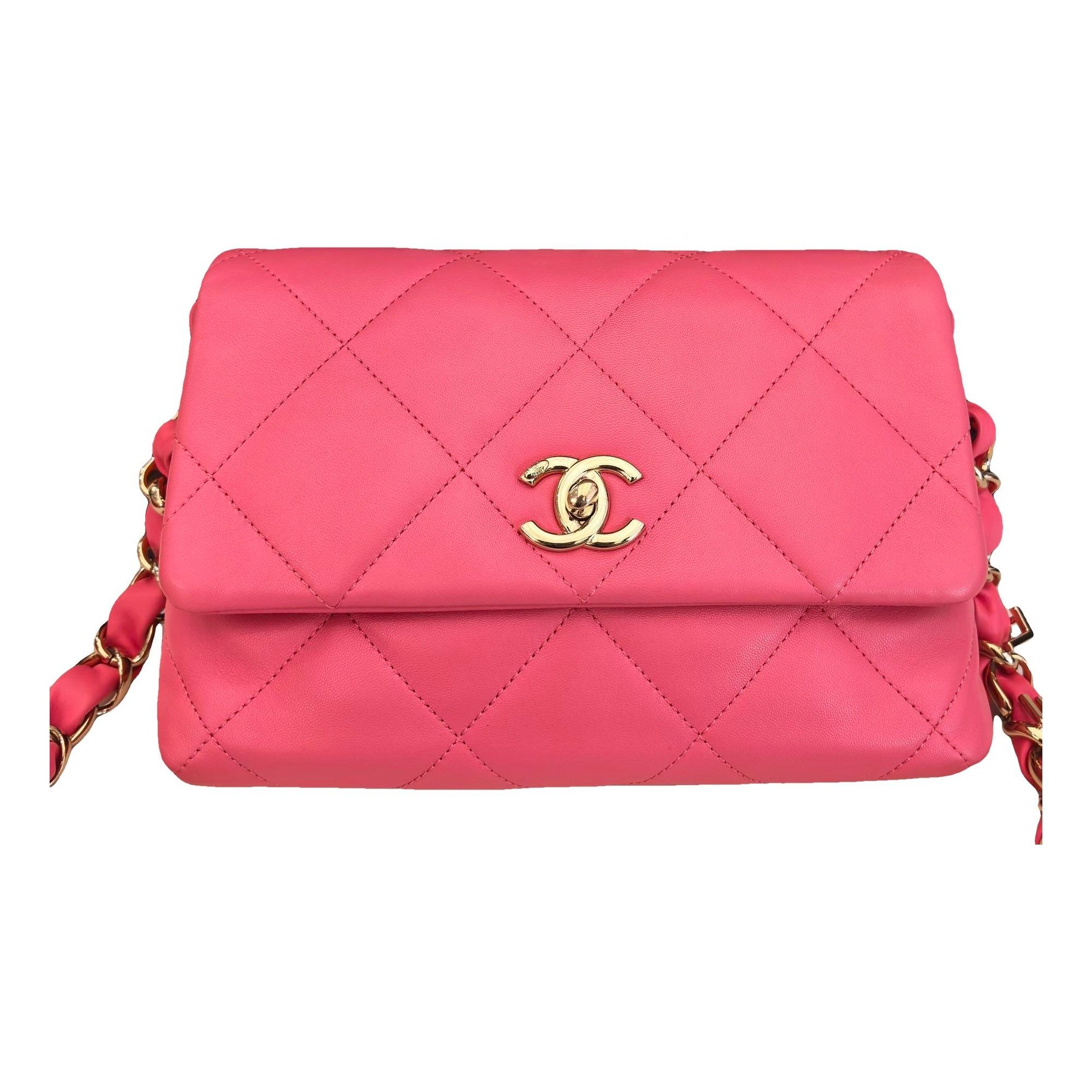 Trendy CC Flap leather handbag