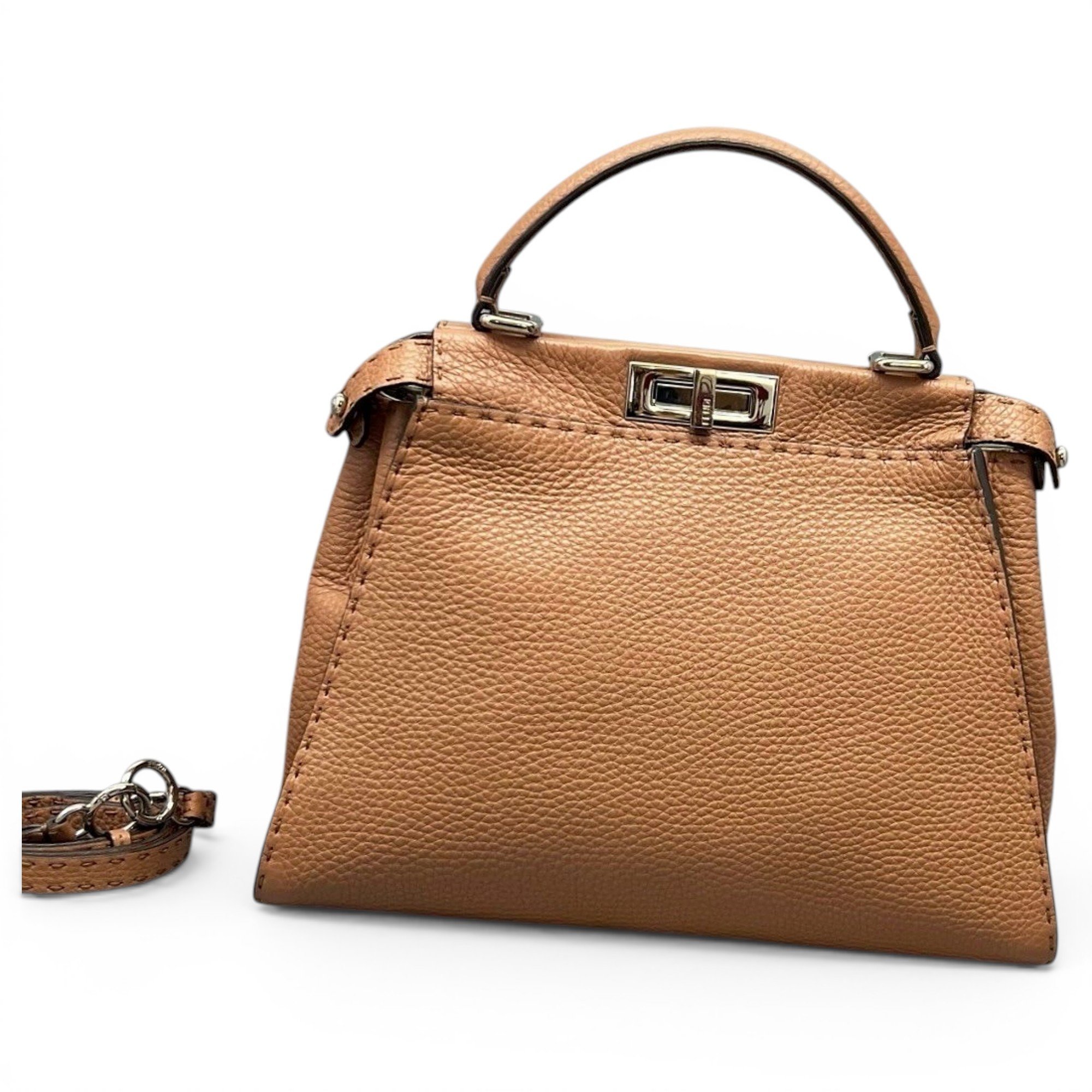 Peekaboo leather handbag