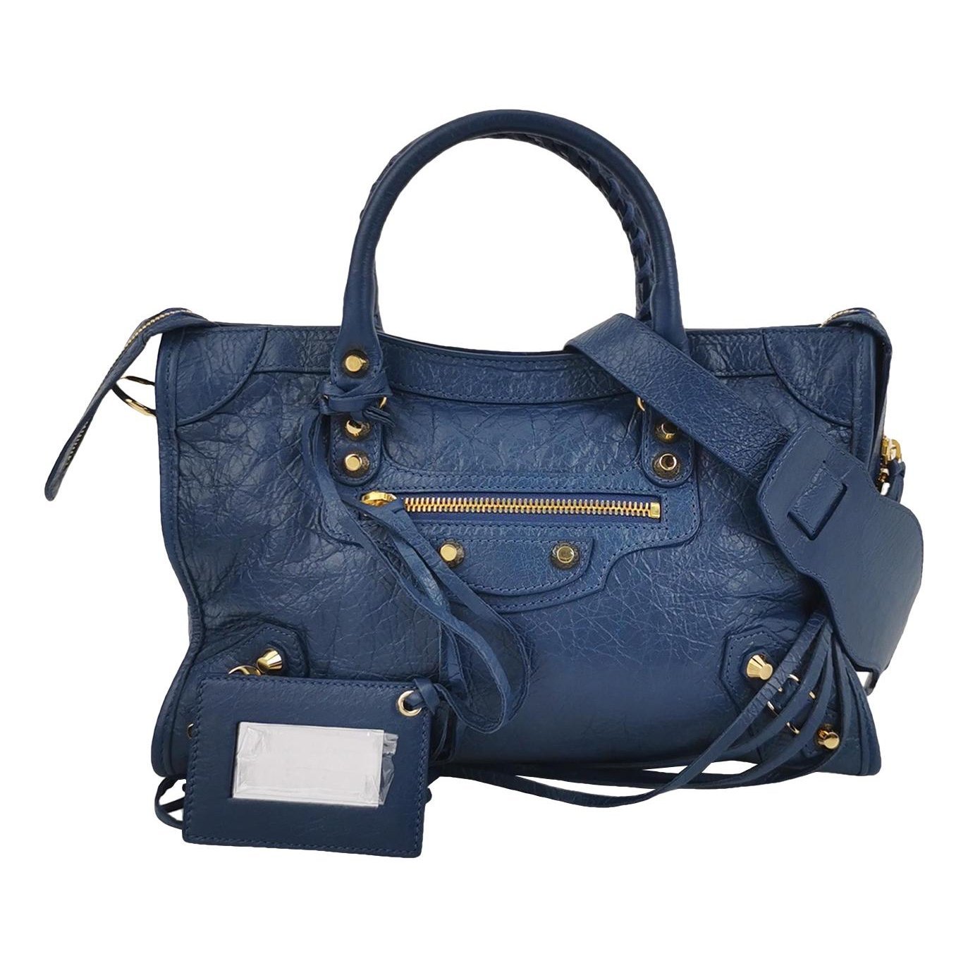 City leather handbag