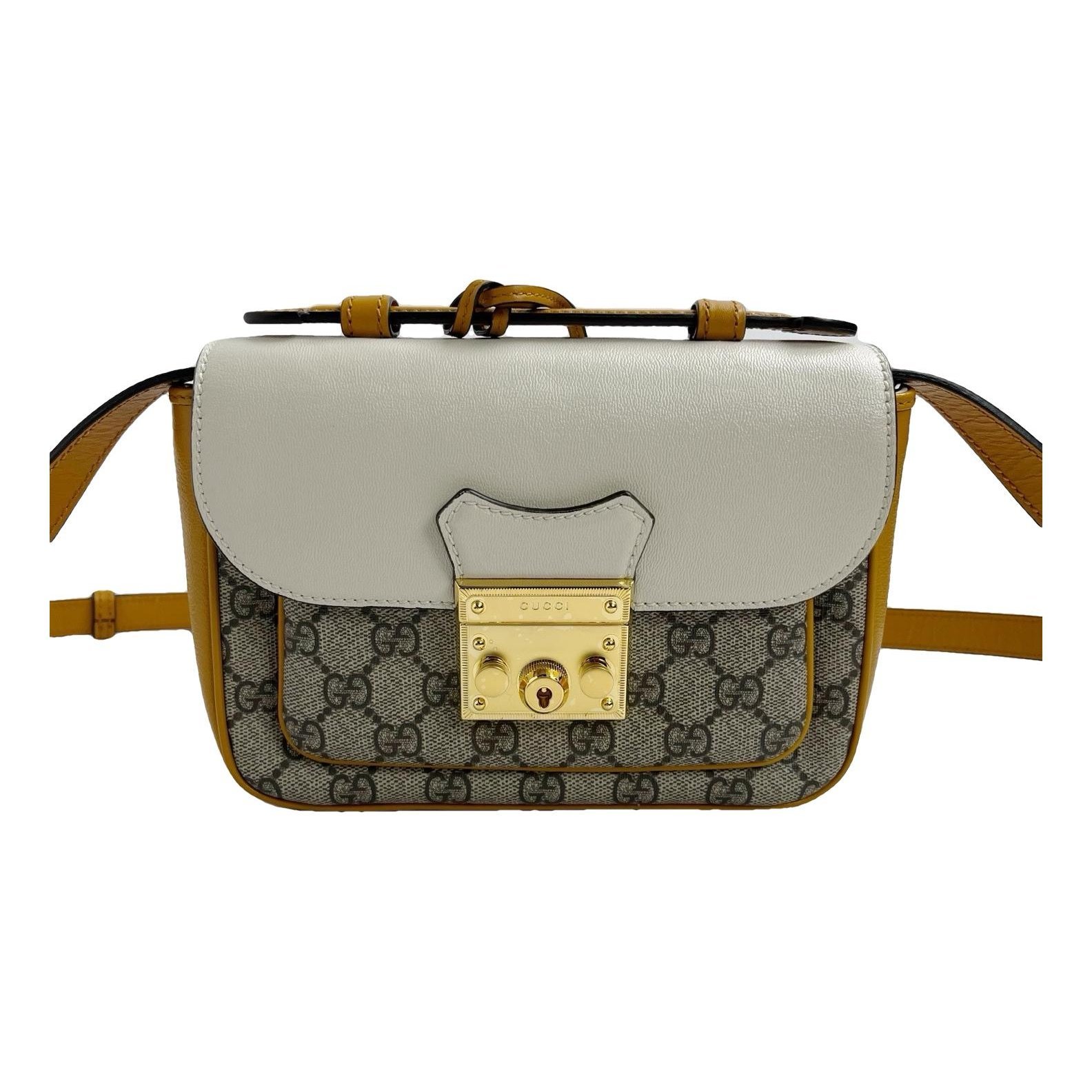 Padlock leather handbag