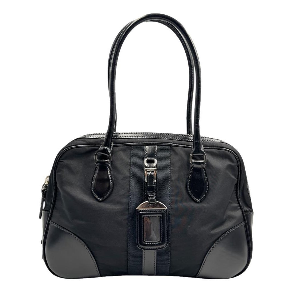 Bowling leather handbag