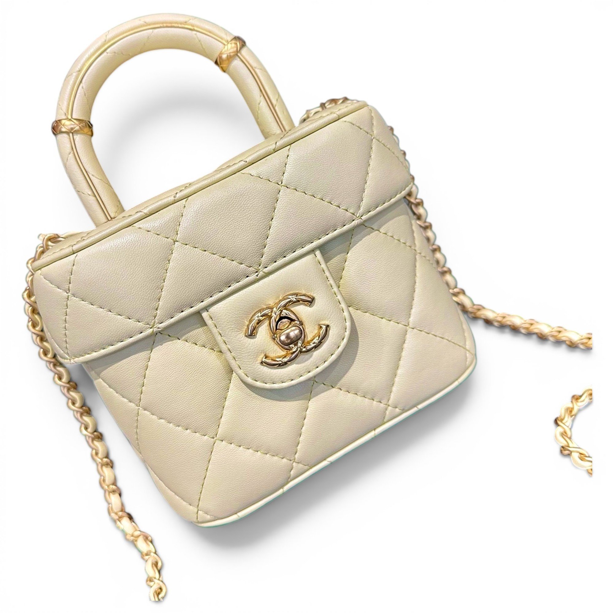 Vanity leather handbag