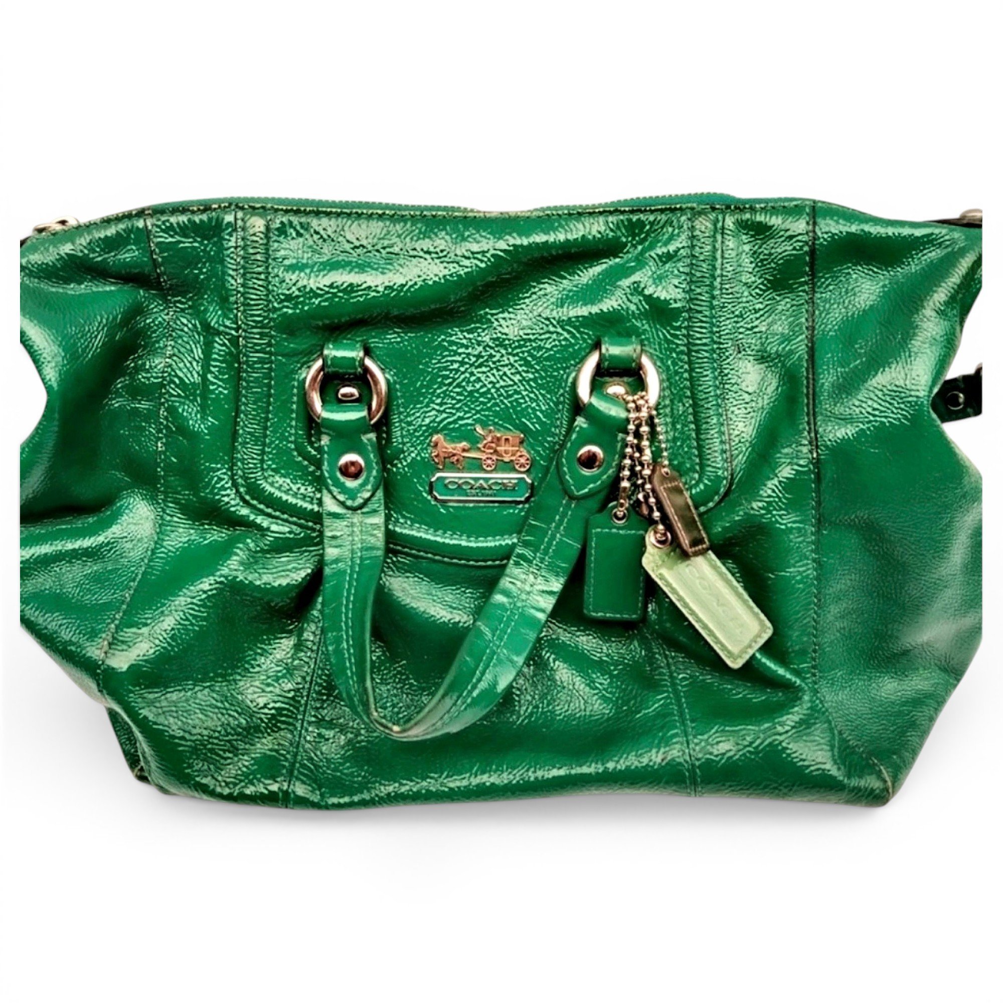 Madison patent leather satchel