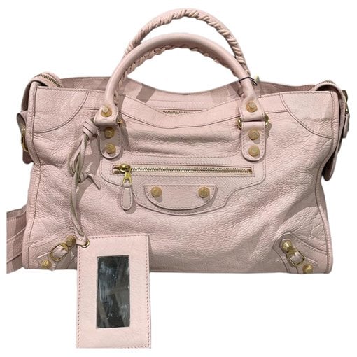 City leather handbag