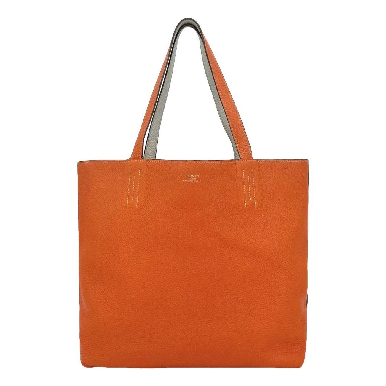 Hermes Double sens leather tote