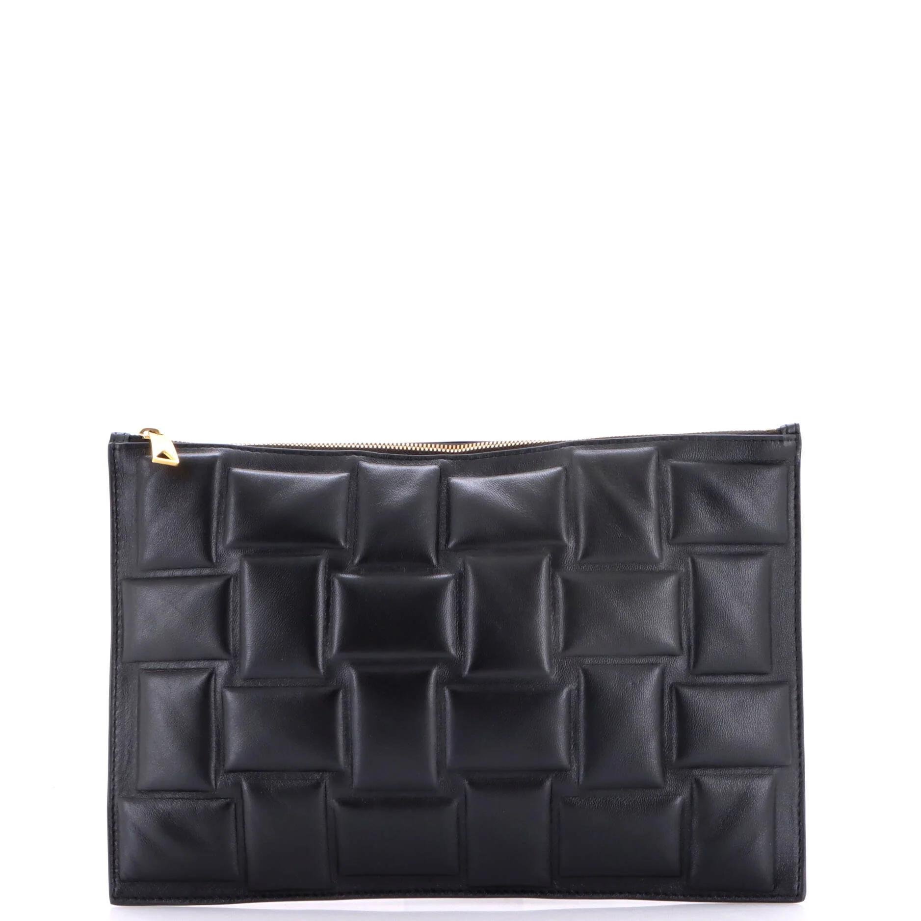 Leather clutch bag