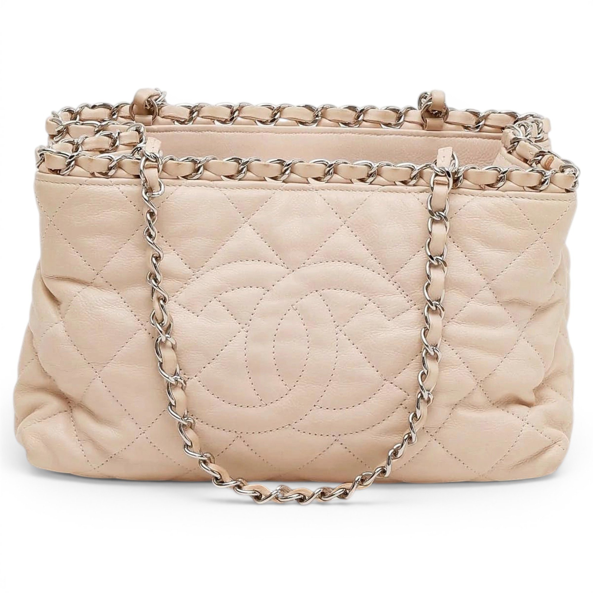 Vintage CC Chain leather tote