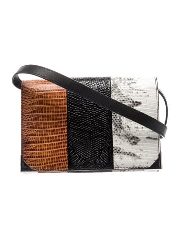 Embossed Leather Messenger Bag