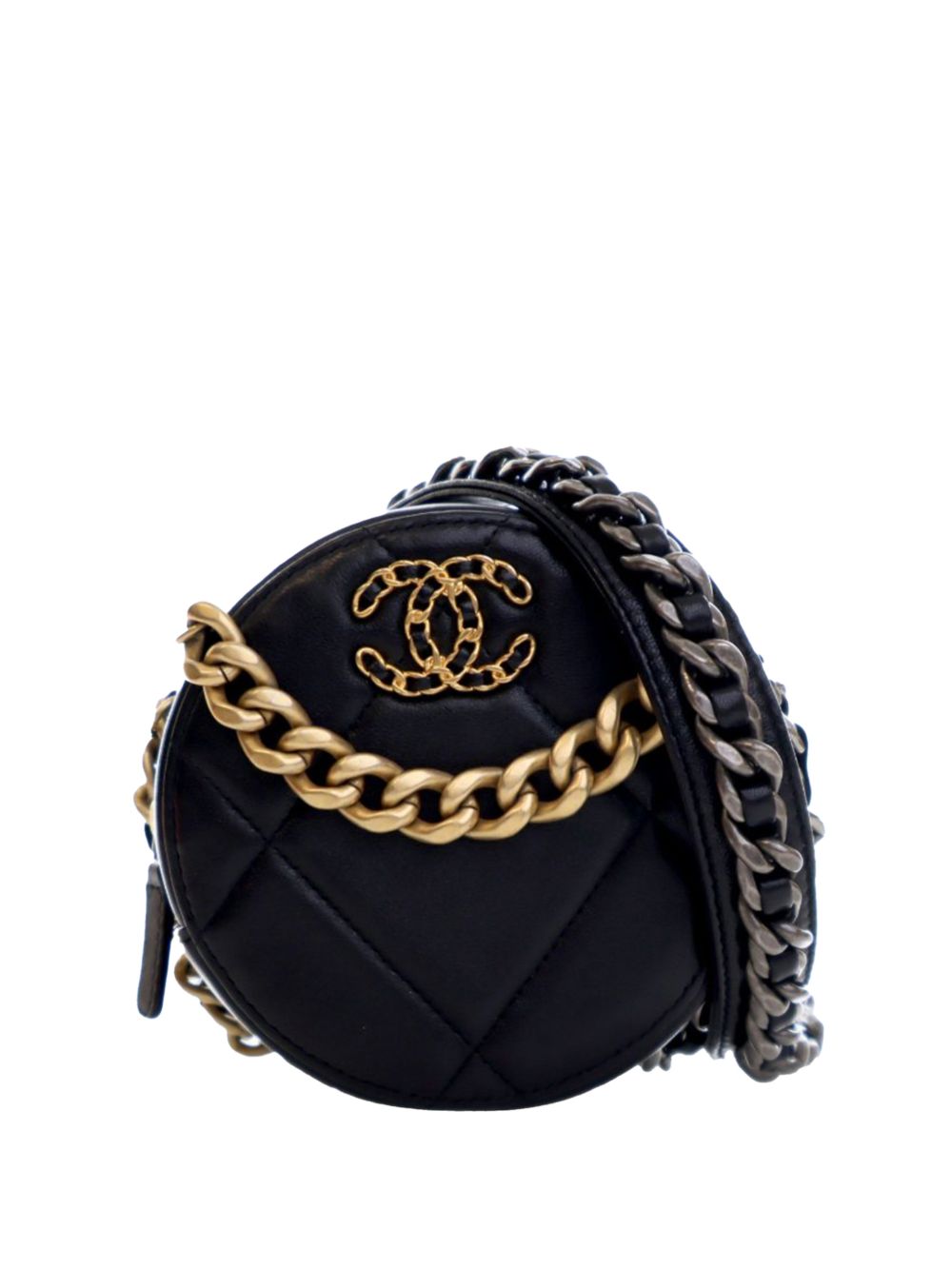 2021 Lambskin 19 Round Clutch with Chain satchel
