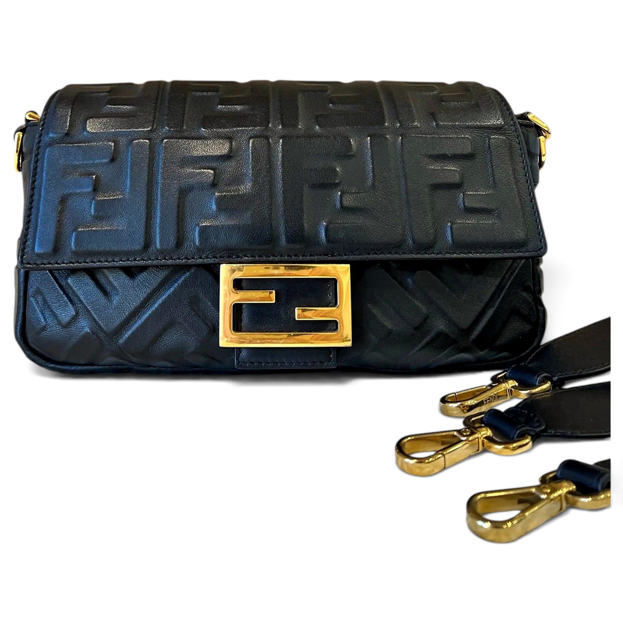Baguette leather handbag