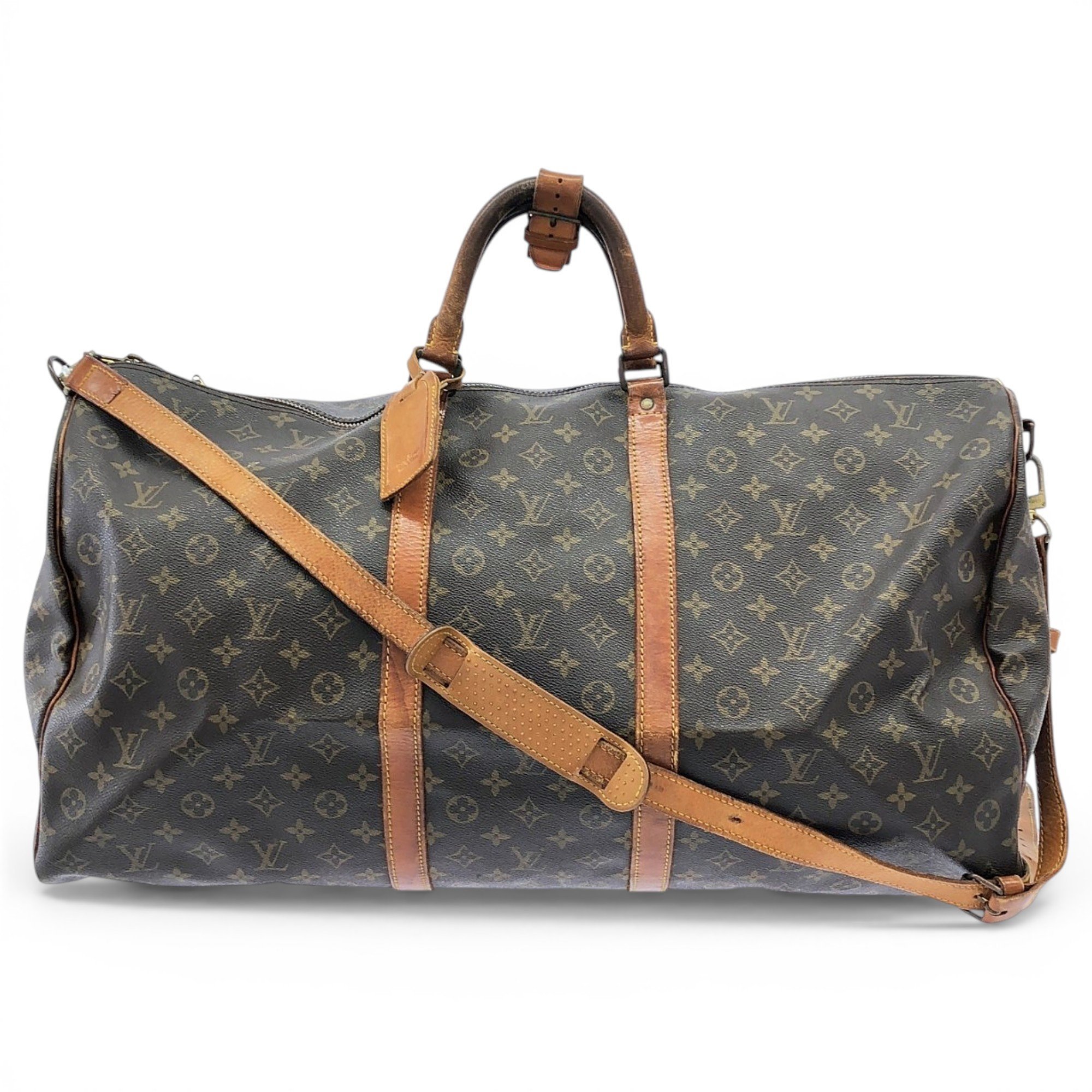 Keepall leather travel bag