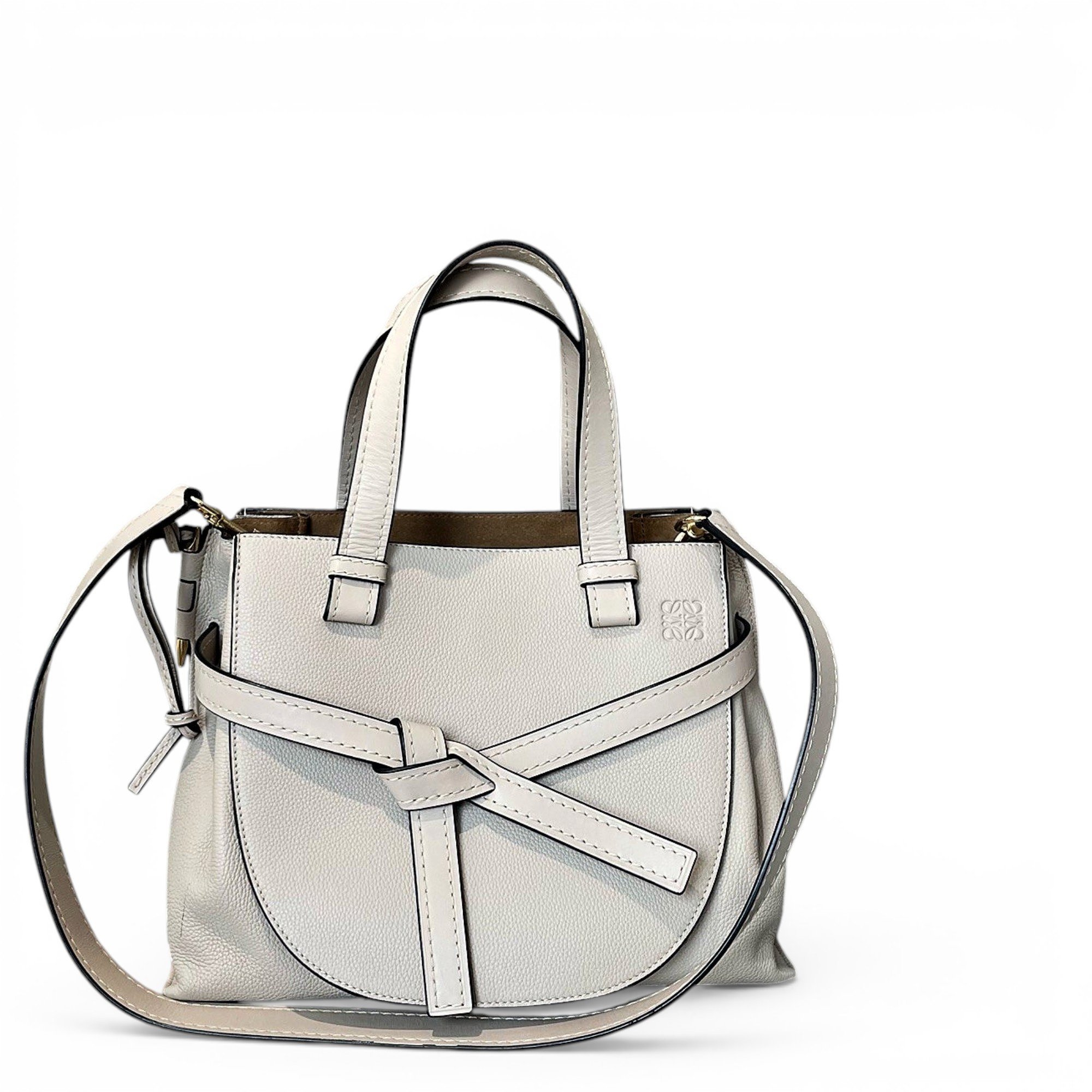 Gate Top Handle leather handbag