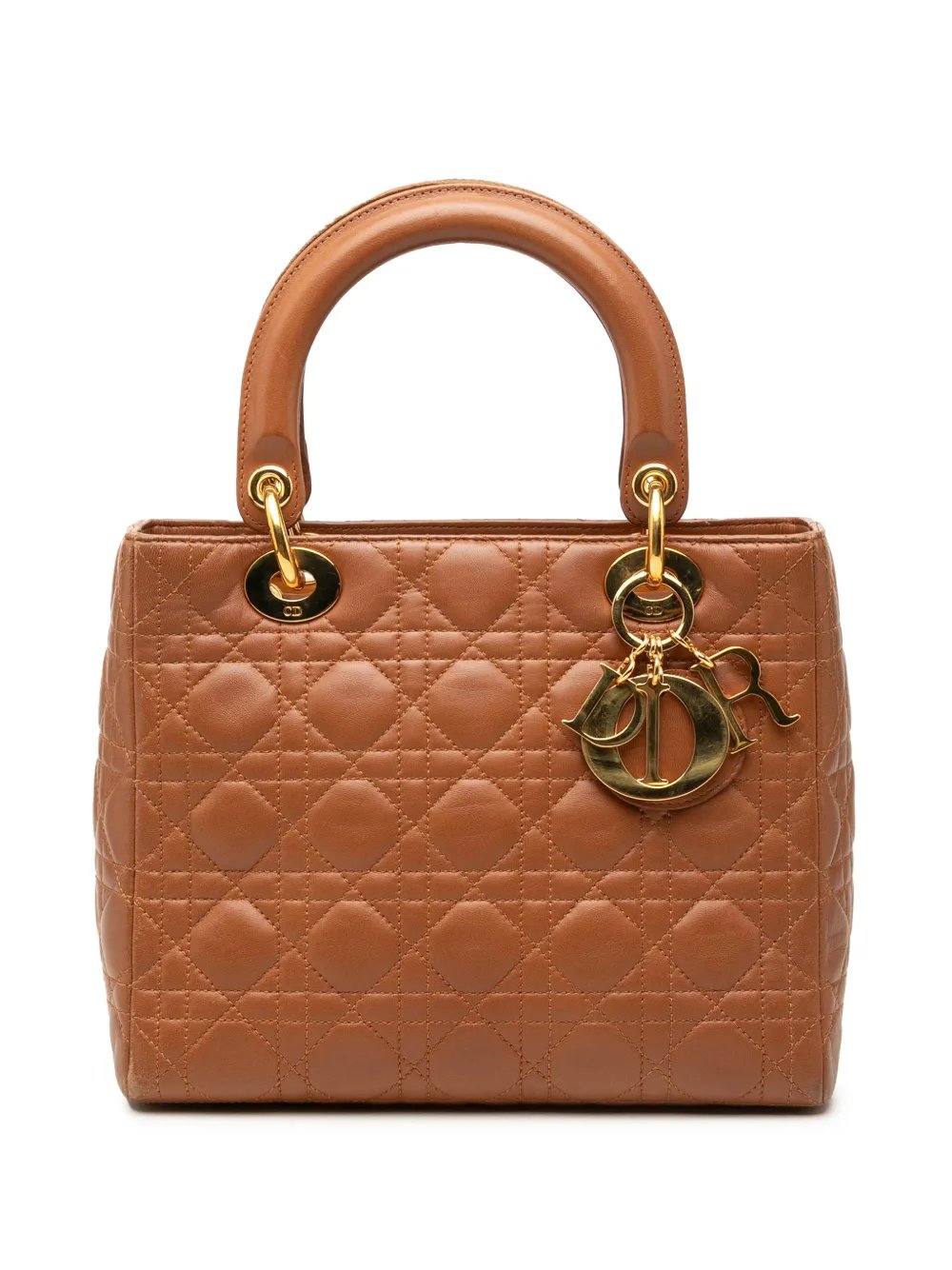 1997 Medium Lambskin Cannage Lady Dior satchel