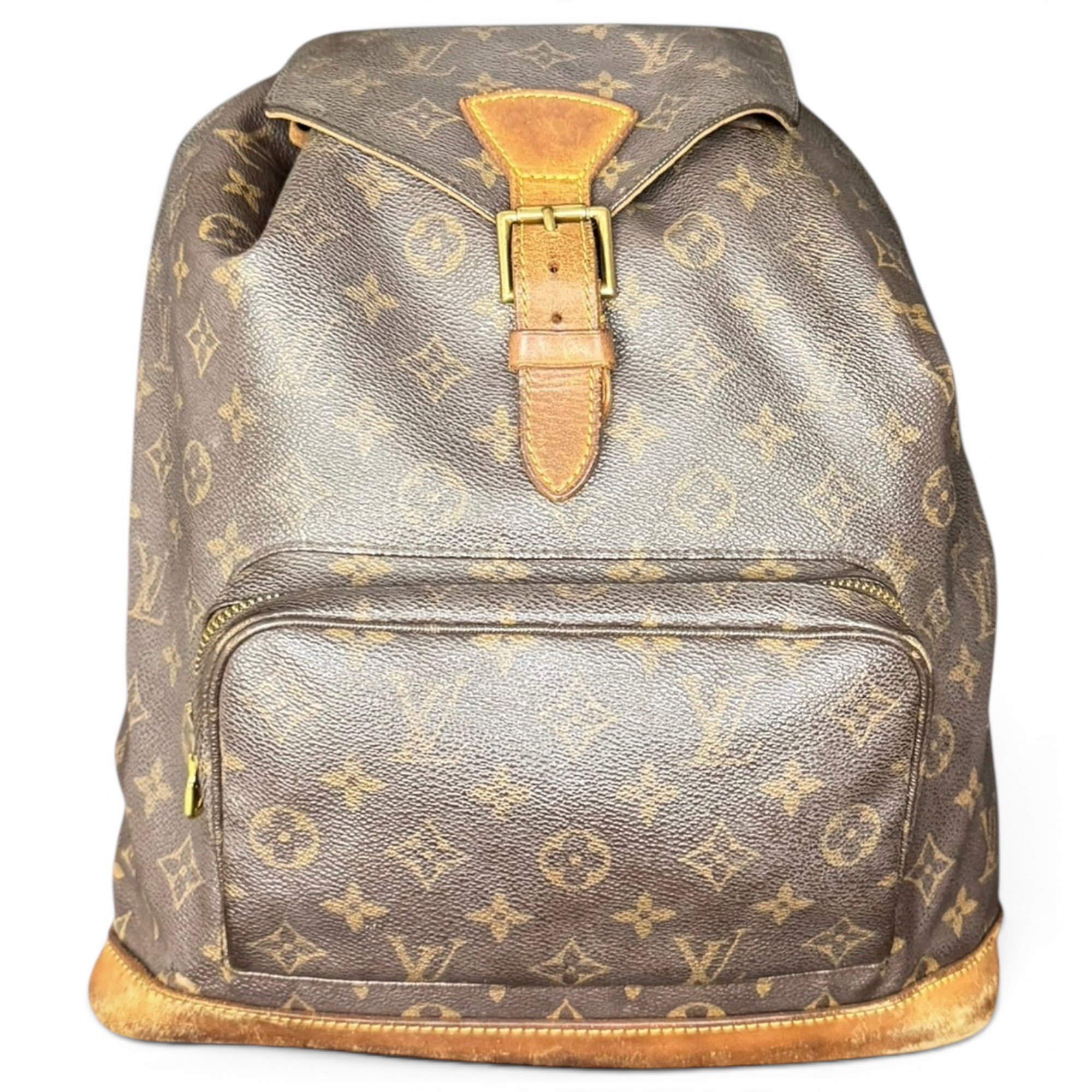Montsouris Vintage leather backpack