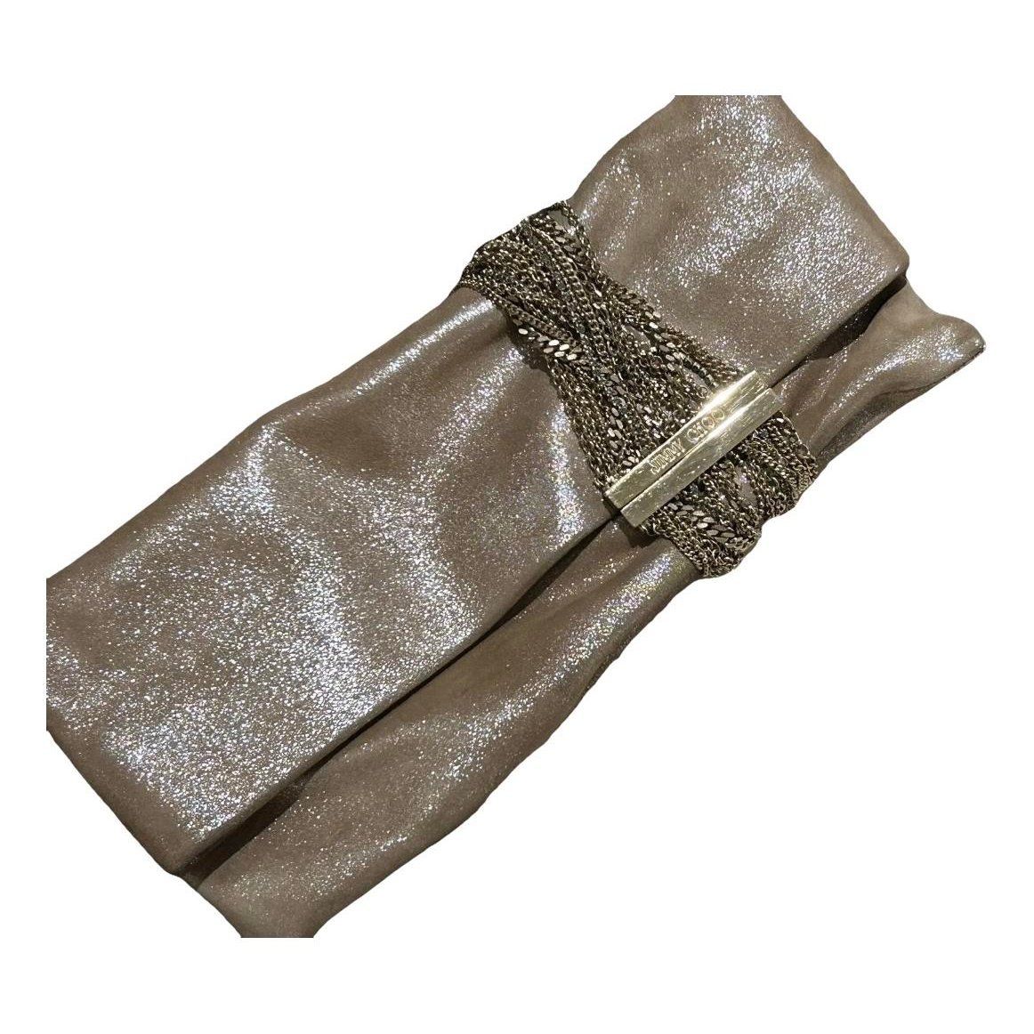 Jimmy Choo Chandra leather clutch bag