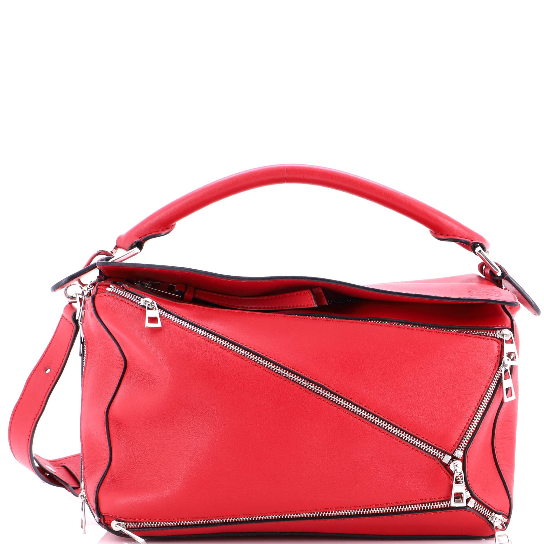 Loewe Puzzle Bag Zipper Embellished Leather Medium