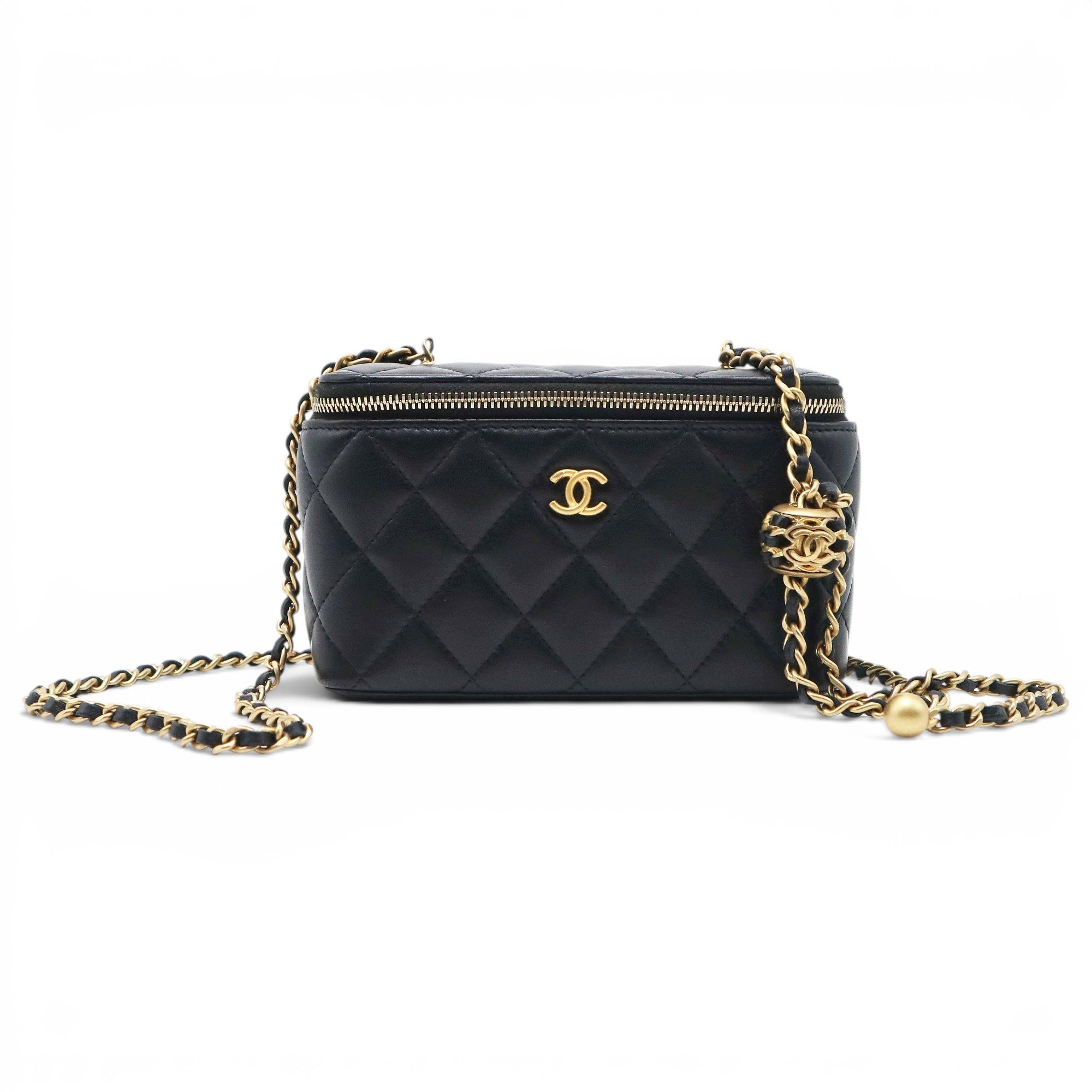 Vanity leather handbag