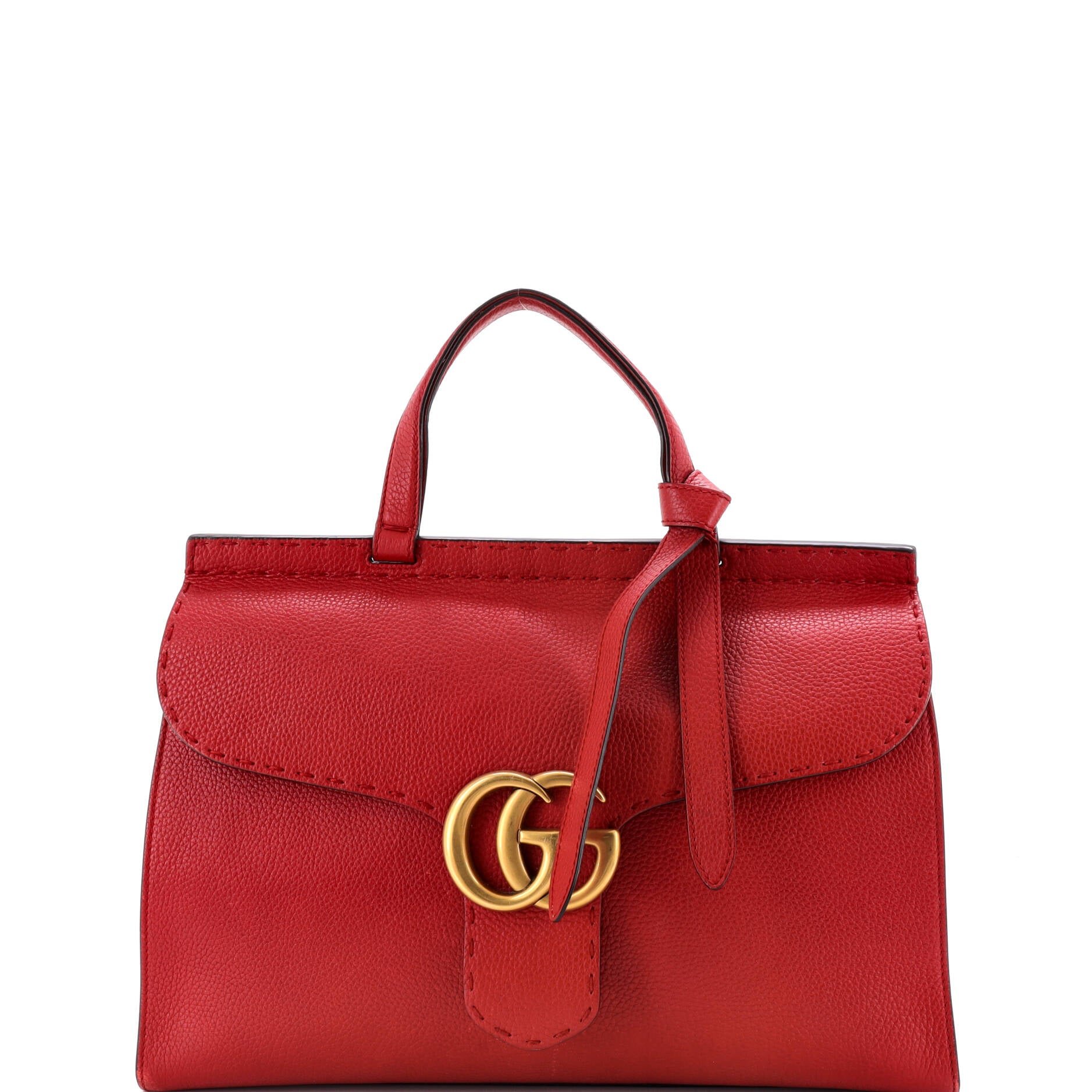GG Marmont Top Handle Bag Leather Medium