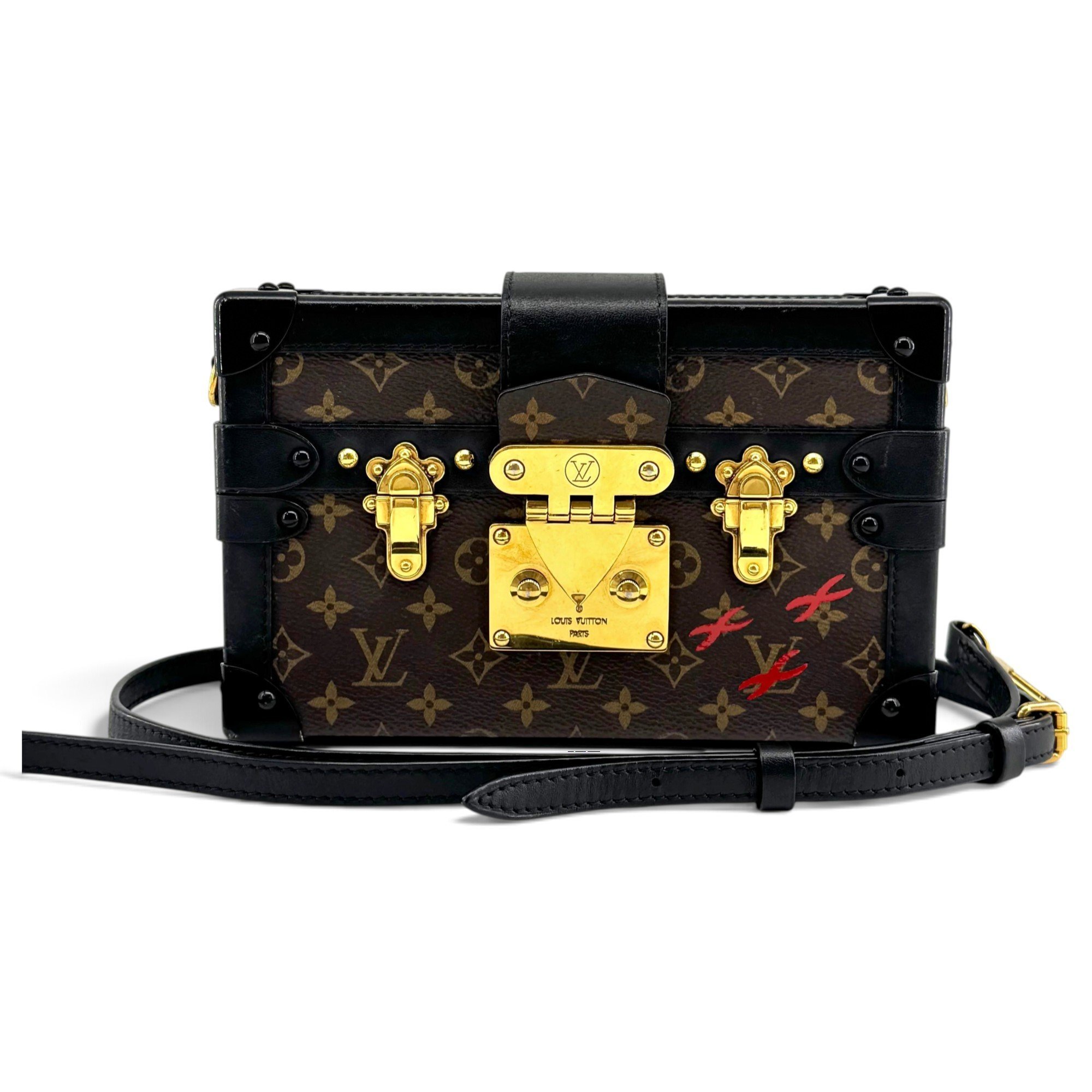 Petite Malle leather crossbody bag
