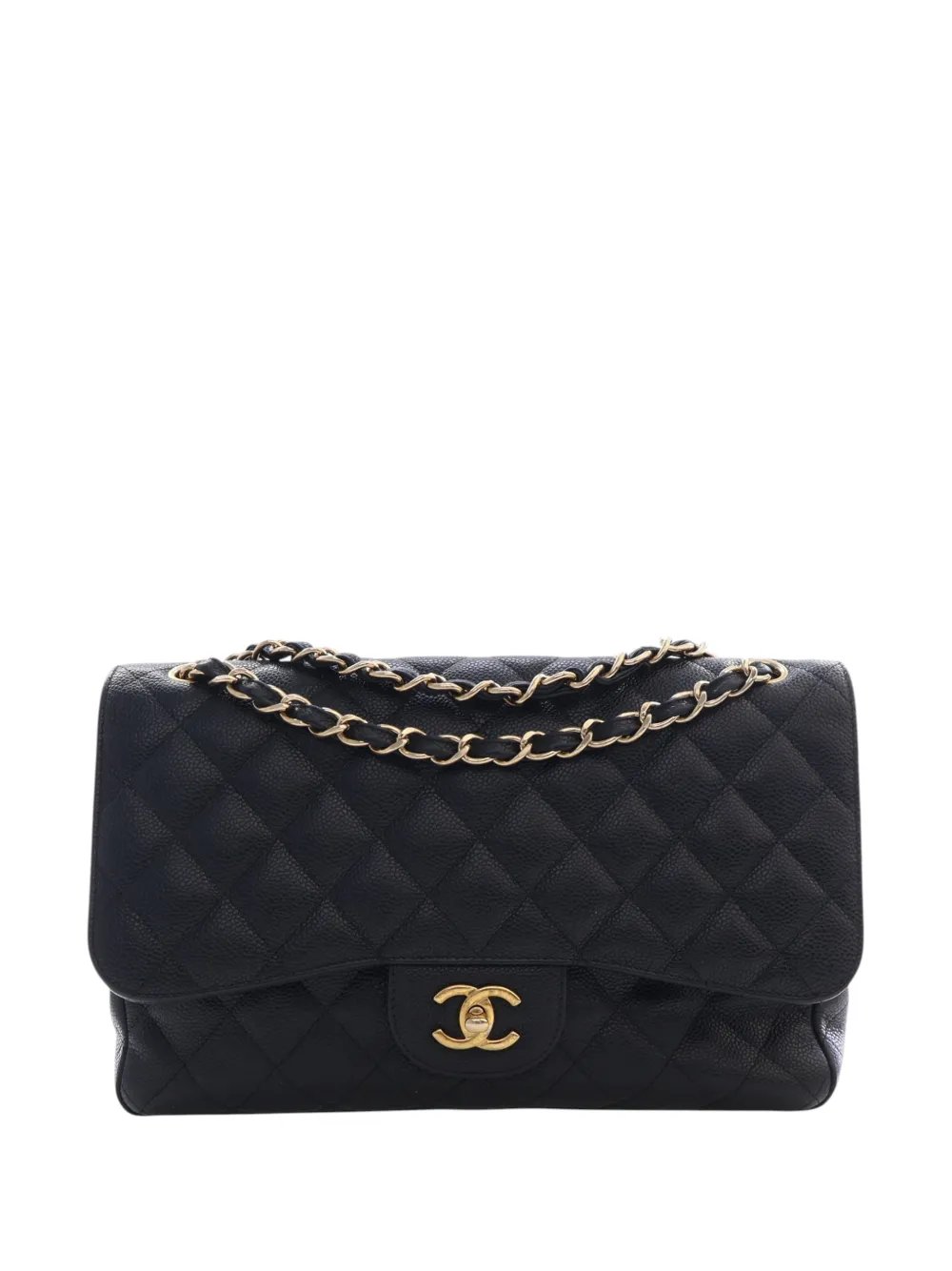 2014 Jumbo Classic Caviar Double Flap shoulder bag