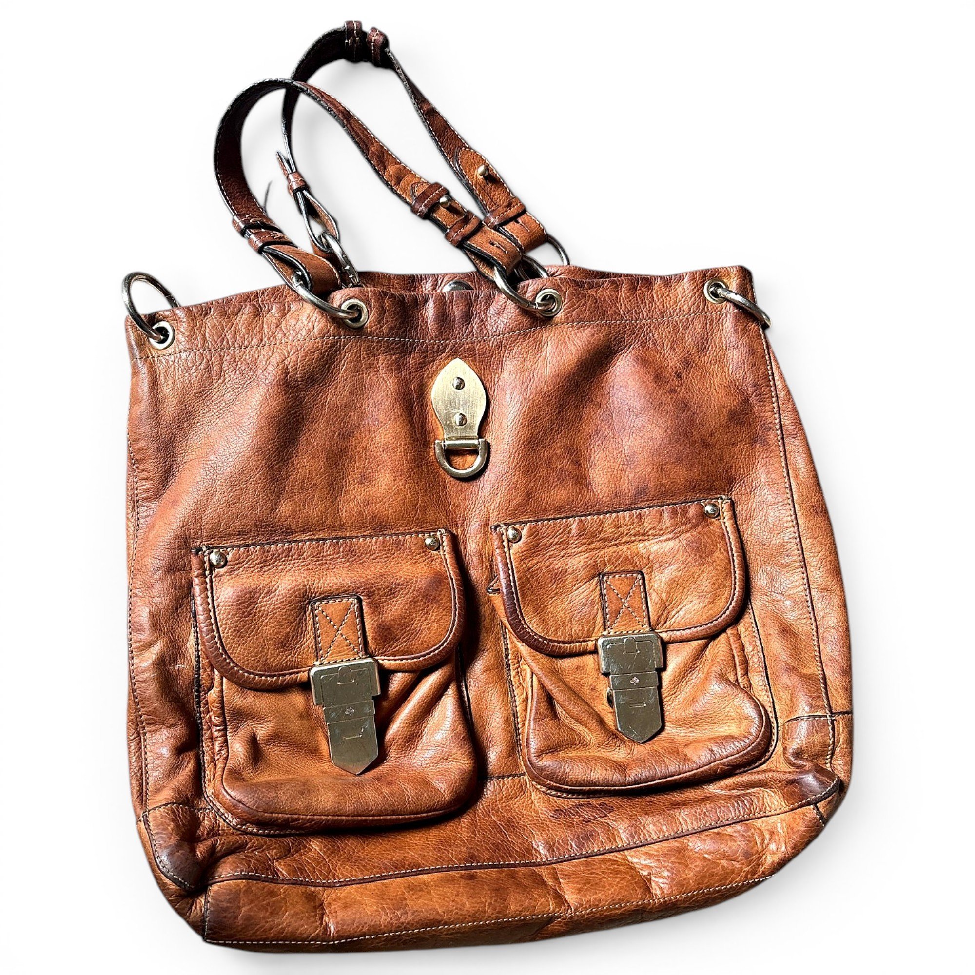 Leather tote