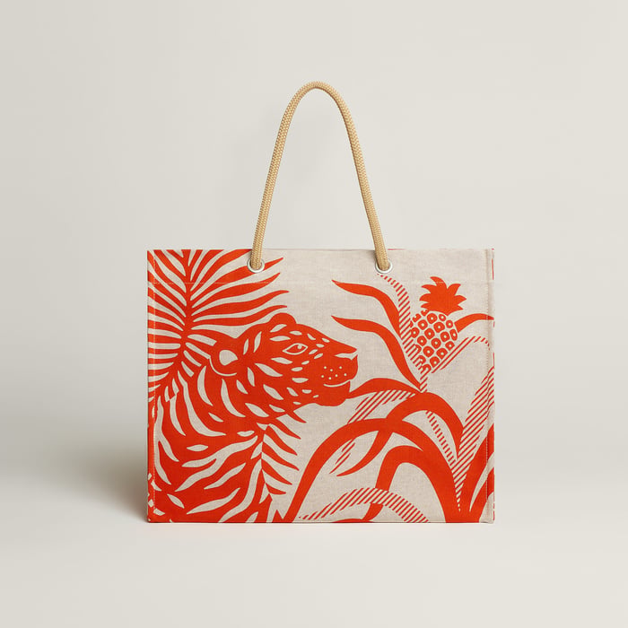 Tigre a l'Ananas Beach Bag