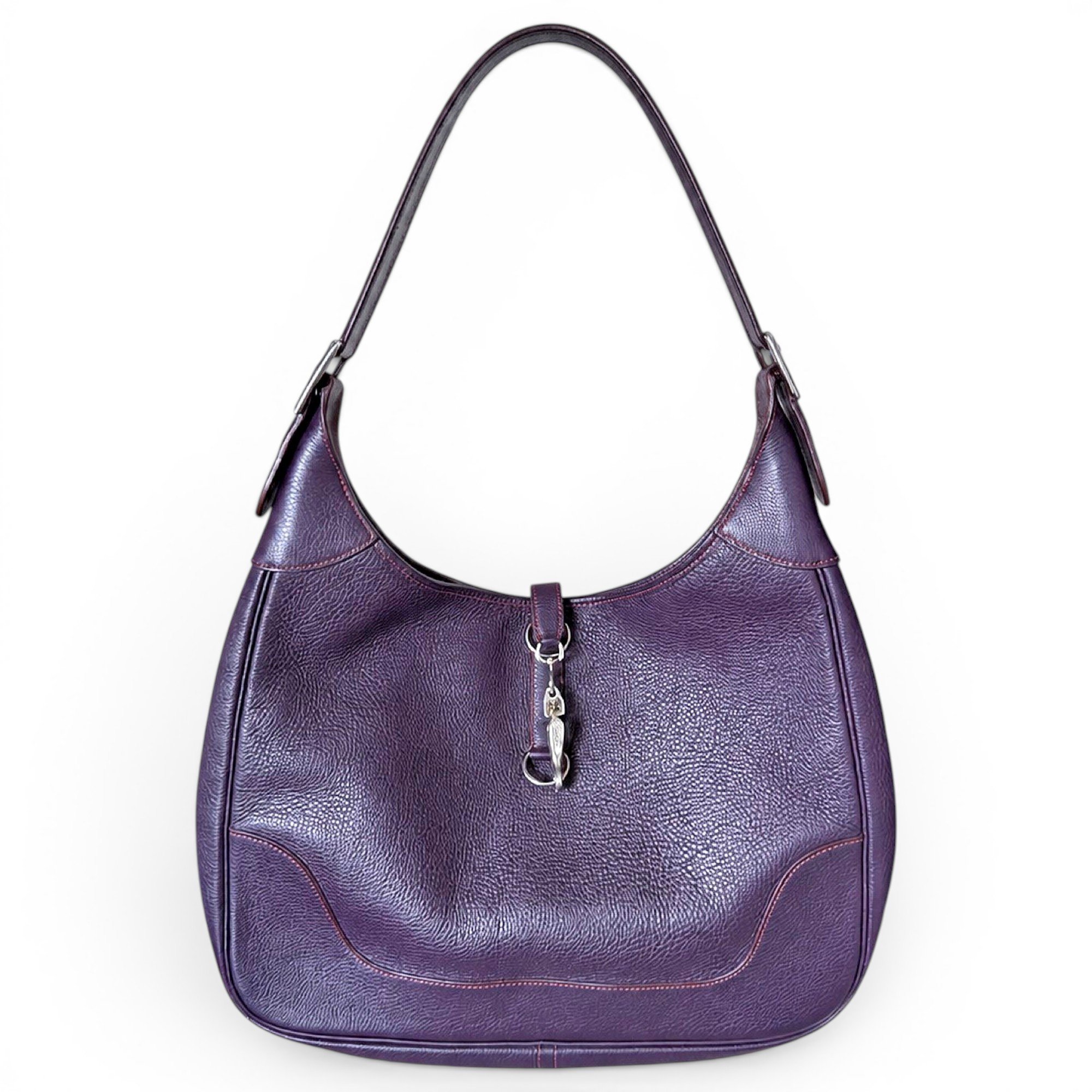 Trim leather handbag